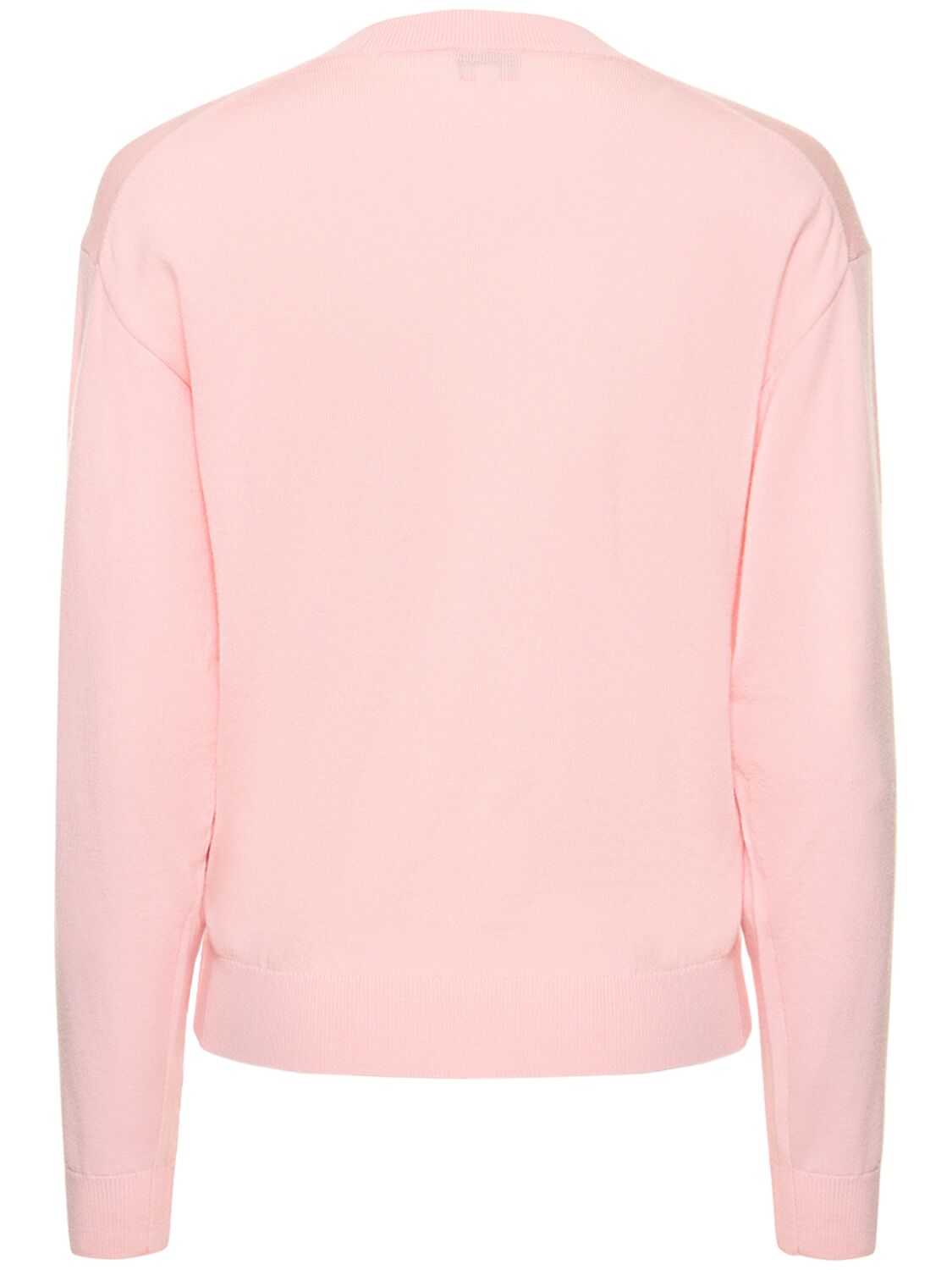 Shop Kenzo Boke Flower Crest Logo Wool Sweater In Pink