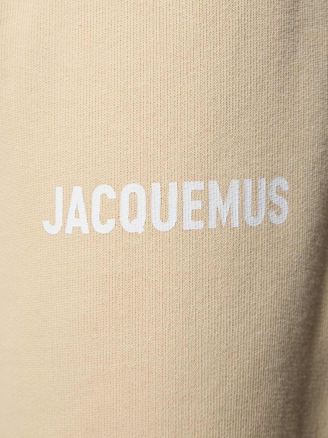 Shop Jacquemus Le Jogging  Cotton Sweatpants In Beige