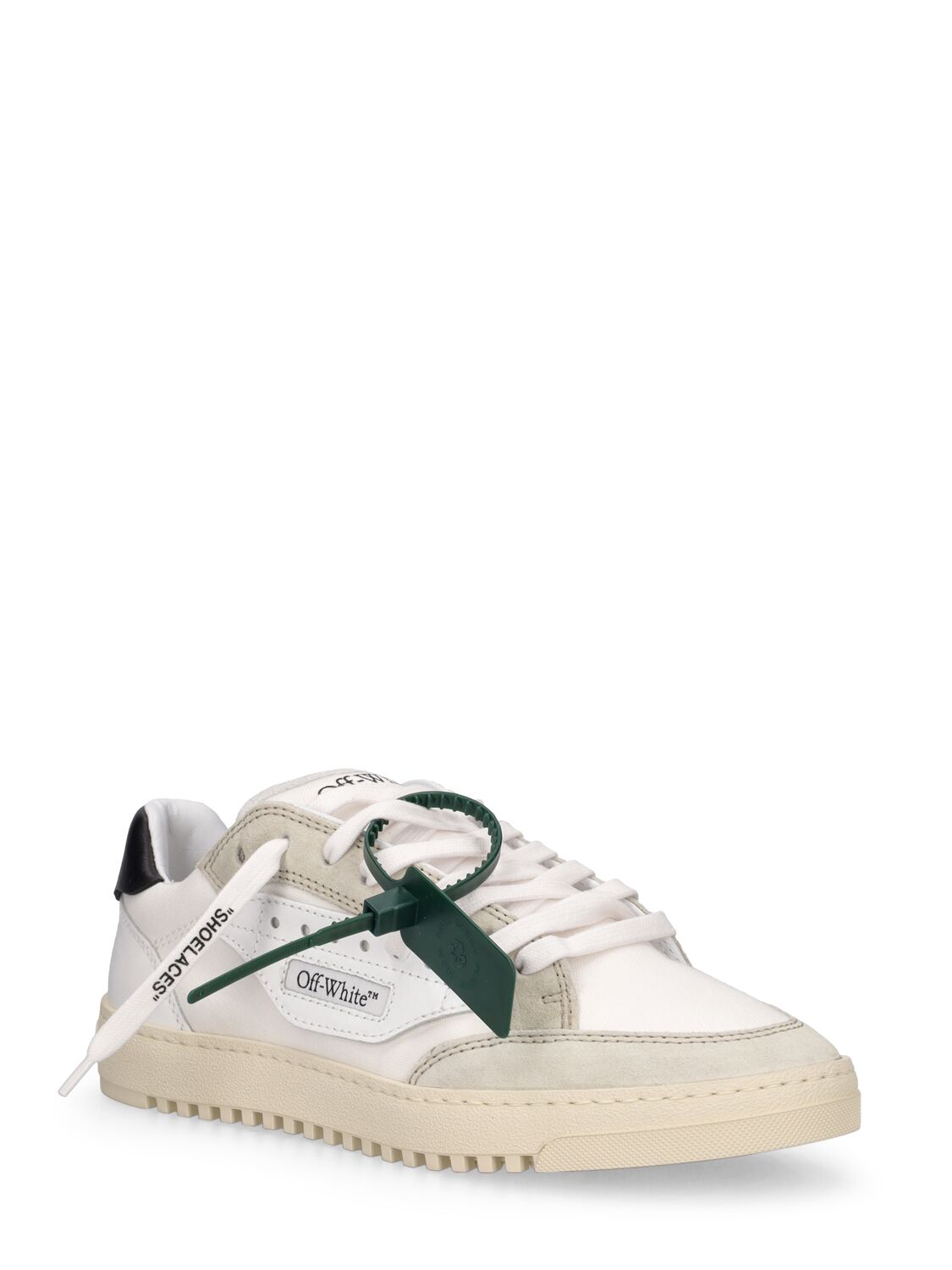 Shop Off-white 20mm 5.0 Leather & Cotton Sneakers In White