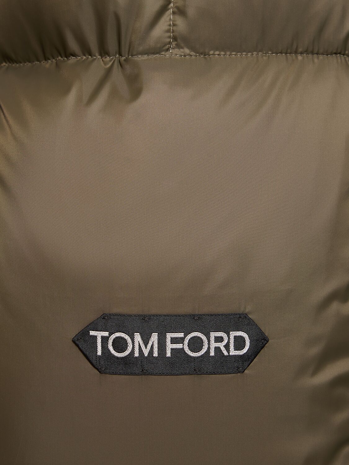 Shop Tom Ford Techno Ottoman Nylon Down Jacket In Elm
