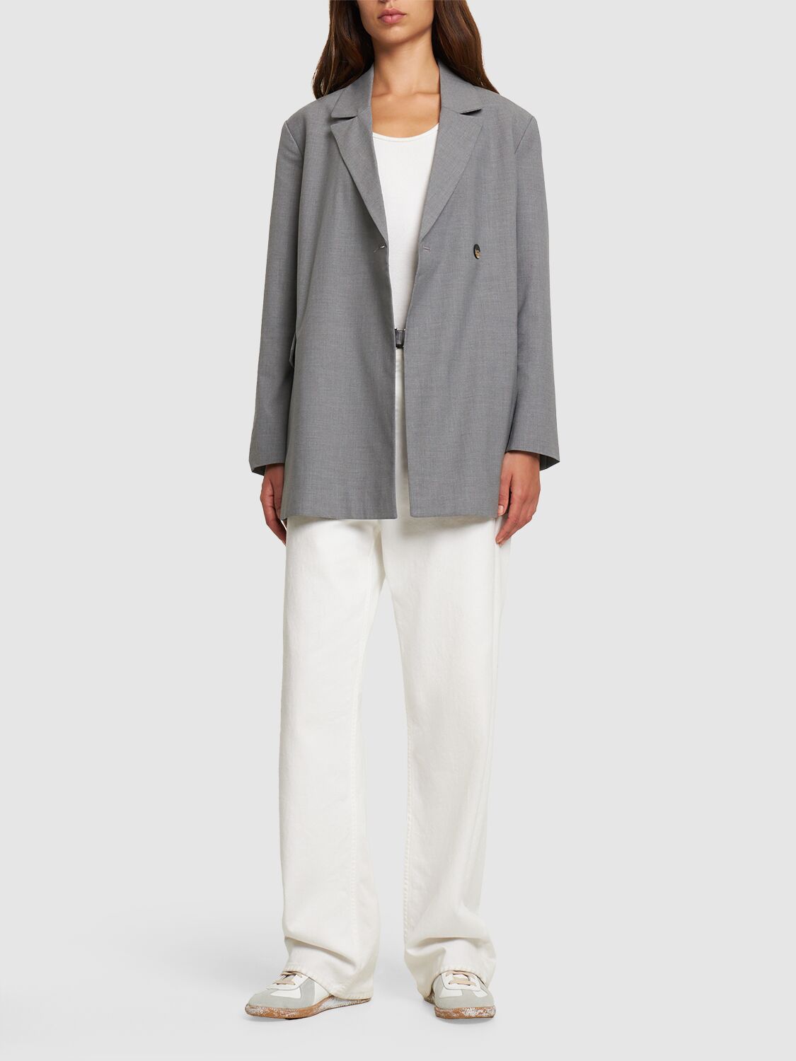 GANNI Draped Viscose Blend Blazer