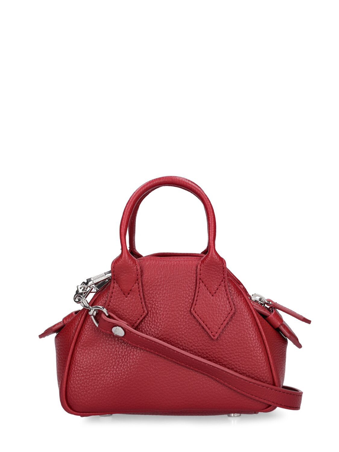 Shop Vivienne Westwood Mini Yasmin Grained Faux Leather Bag In Red