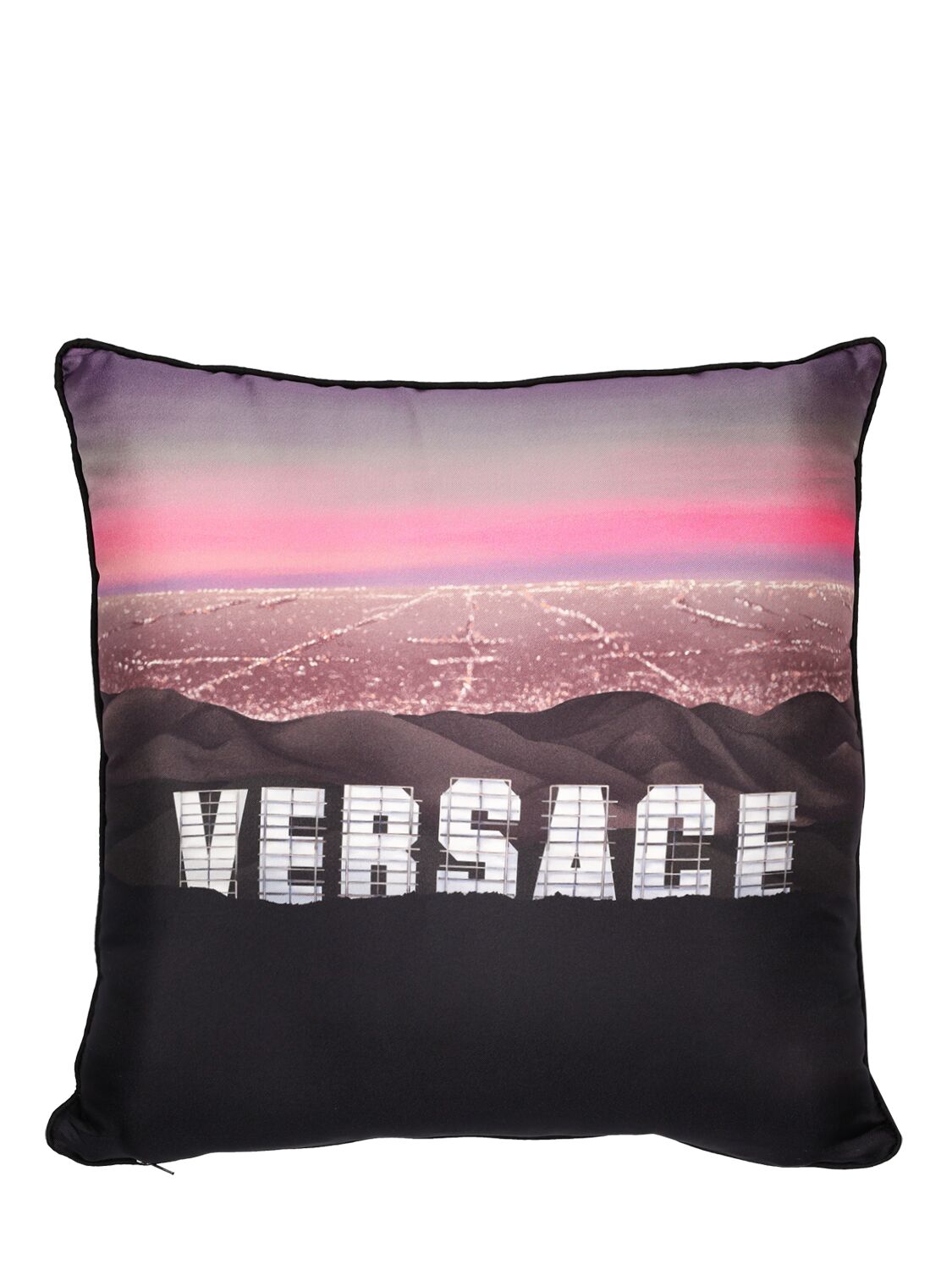 Versace Hill Cushion In Black