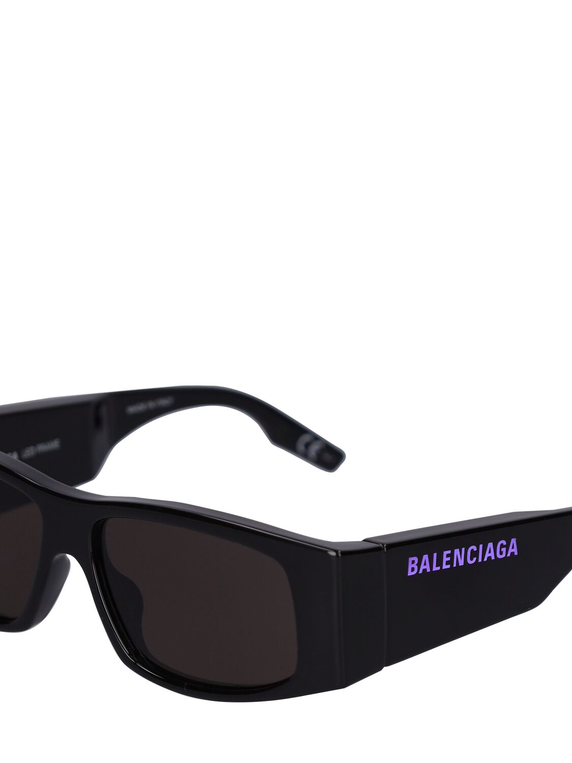 Shop Balenciaga 0100s Led Frame Sunglasses In Black