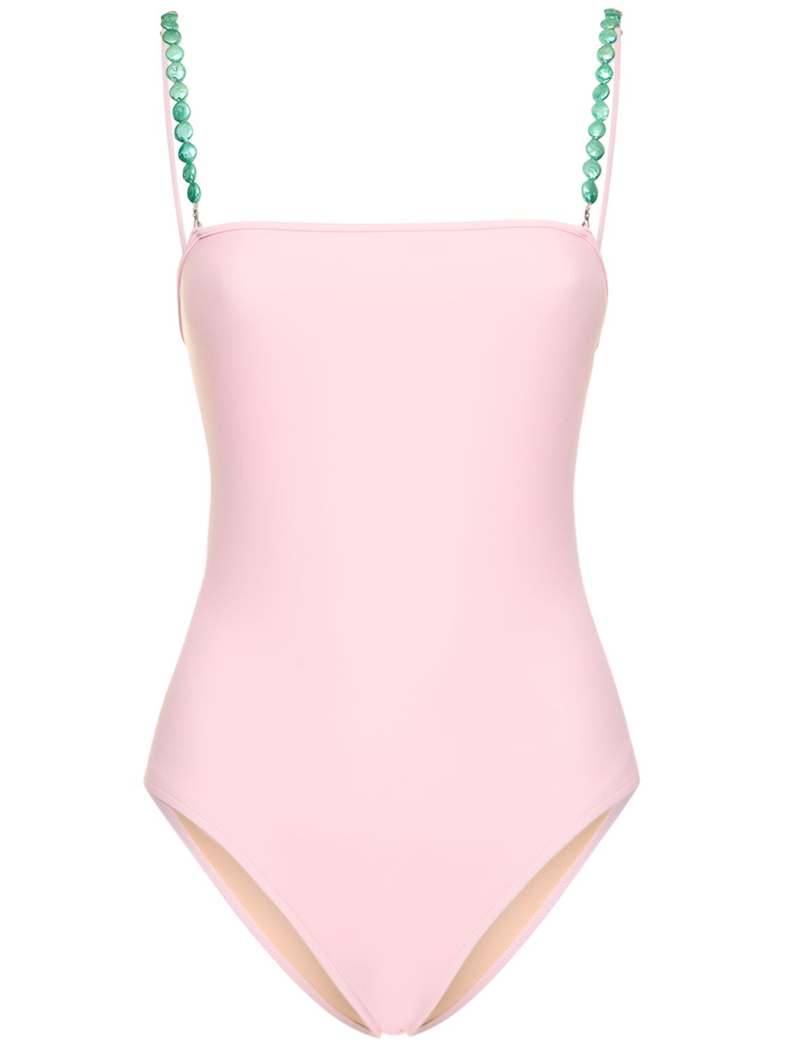 Dolla Paris Lola One Piece Swimsuit W/beaded Straps In 핑크