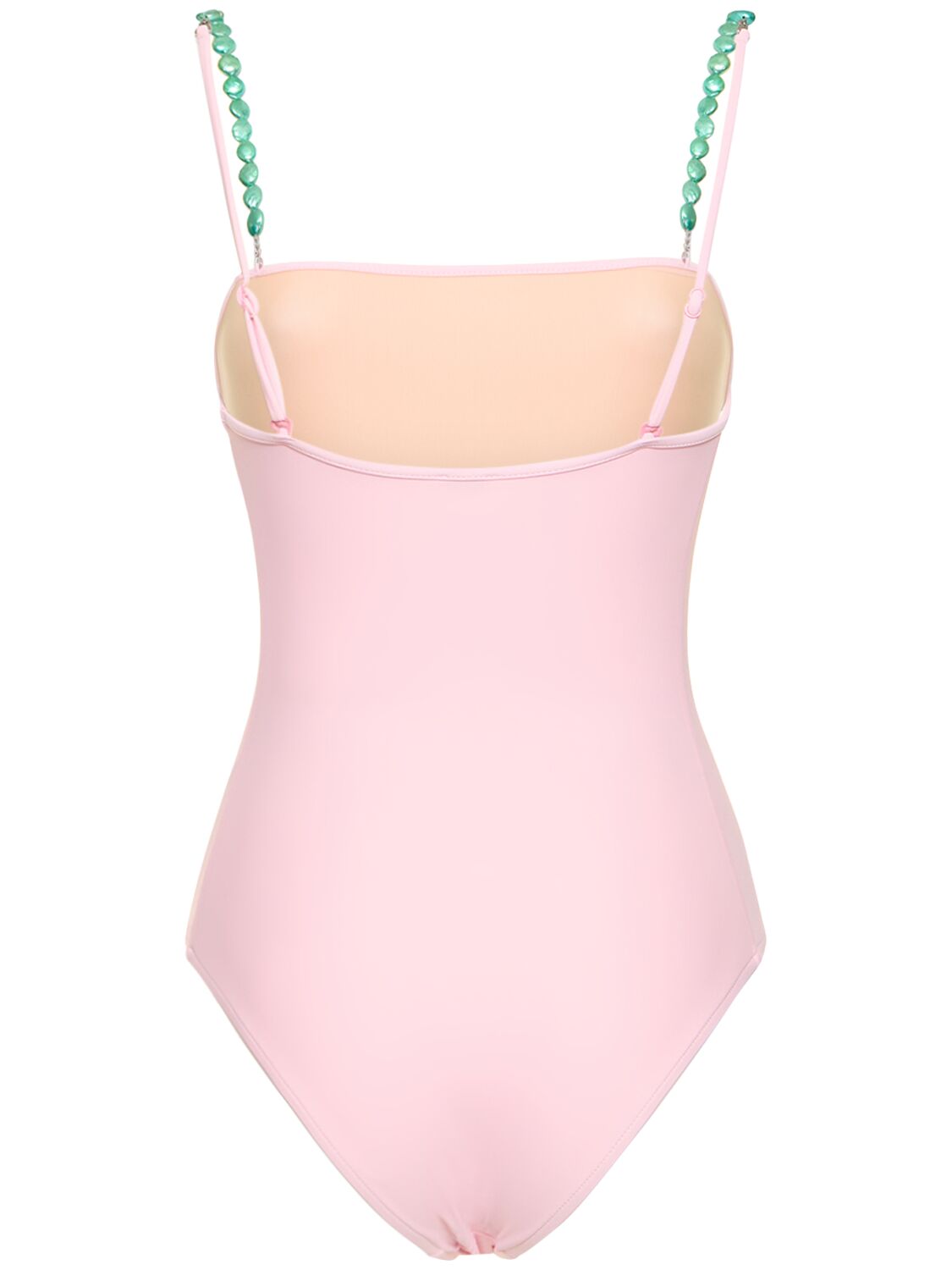Shop Dolla Paris Lola One Piece Swimsuit W/beaded Straps In 핑크
