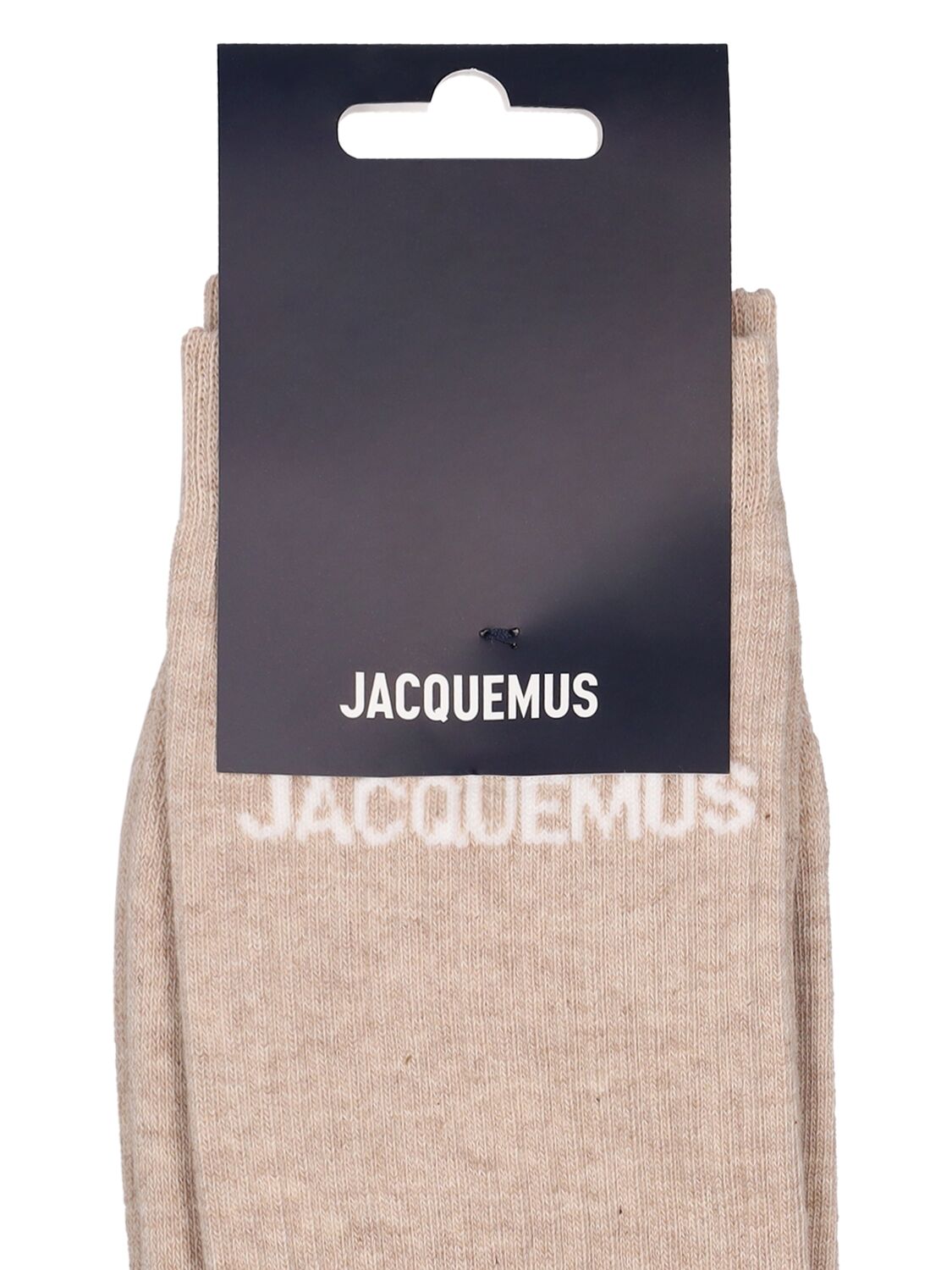 Shop Jacquemus Les Chaussettes Cotton Blend Socks In Light Beige