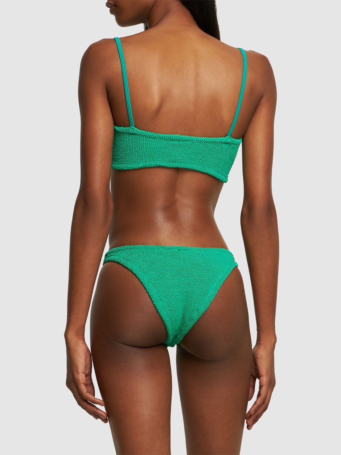 Shop Hunza G Gigi Bikini Set In Green