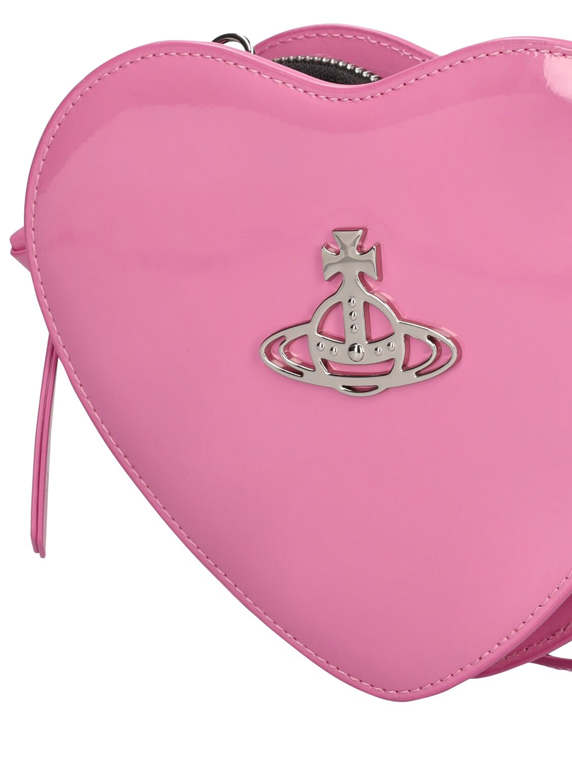 Vivienne Westwood Louise Heart Leather Crossbody Bag In Pink