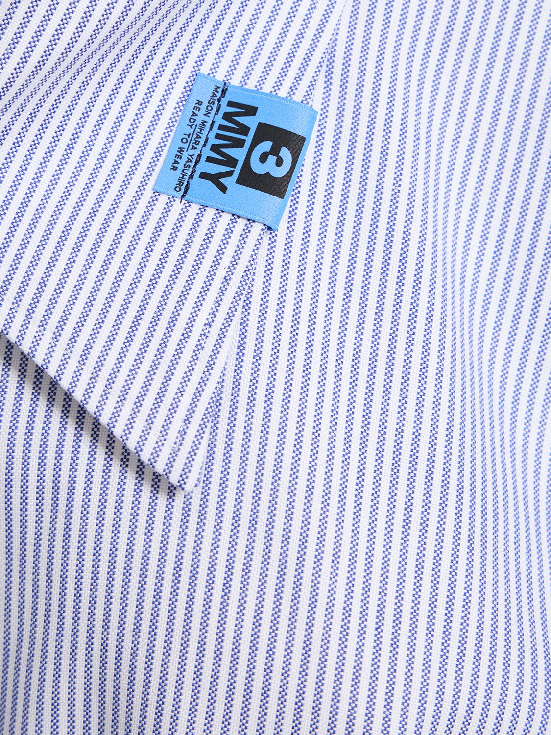 Shop Miharayasuhiro Circle Pattern Cotton Shirt In Light Blue