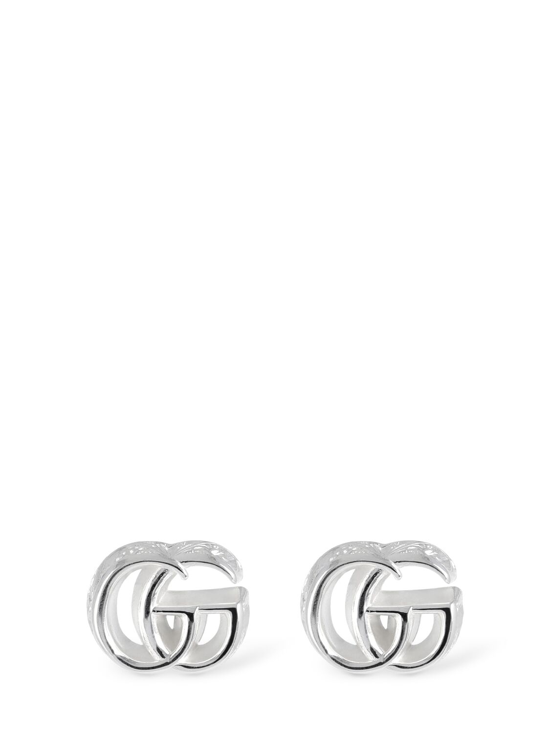 Gucci Gg Marmont Silver Earrings In 실버