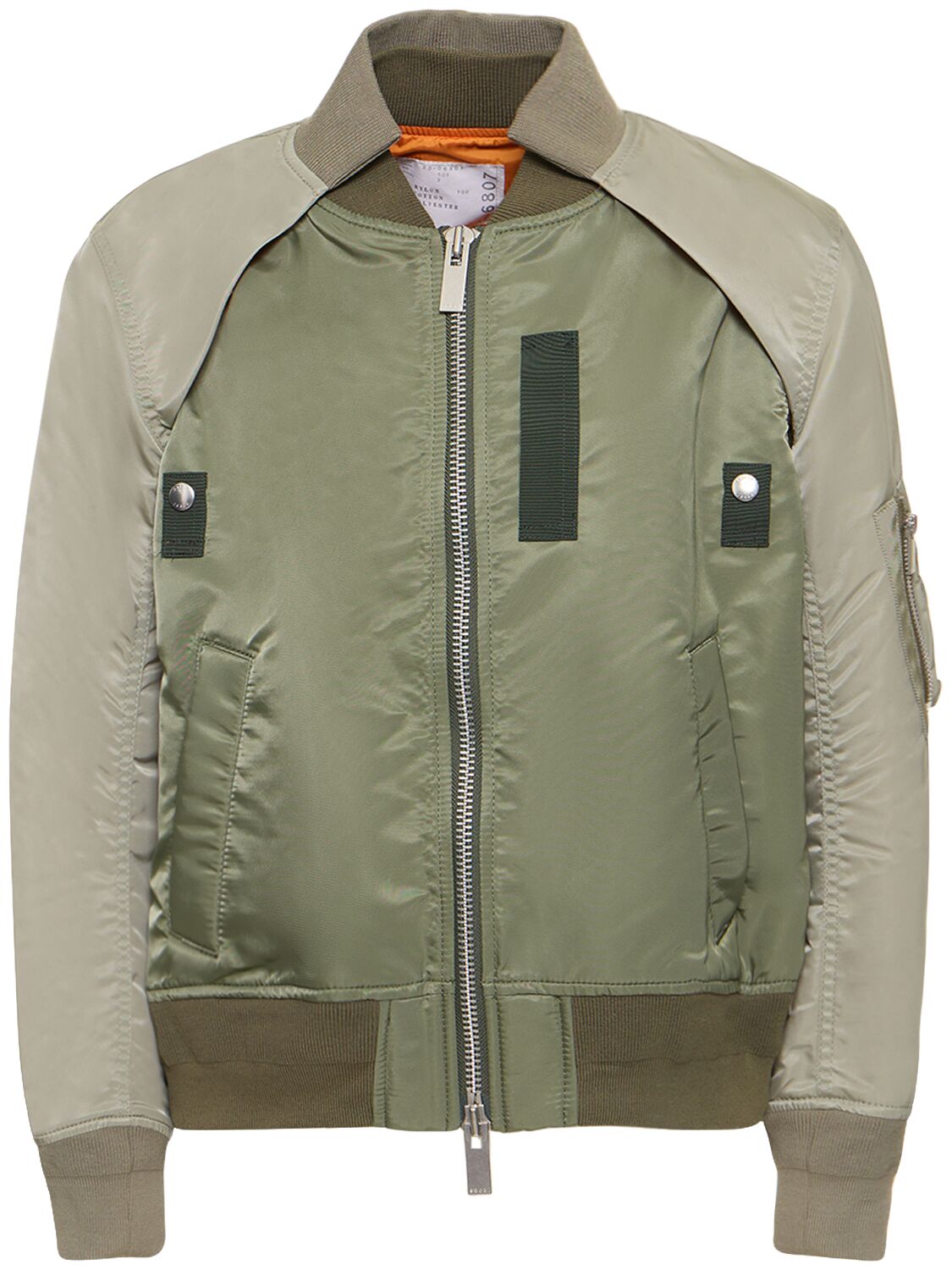 Sacai Sectioned Bomber Jacket In Green | ModeSens
