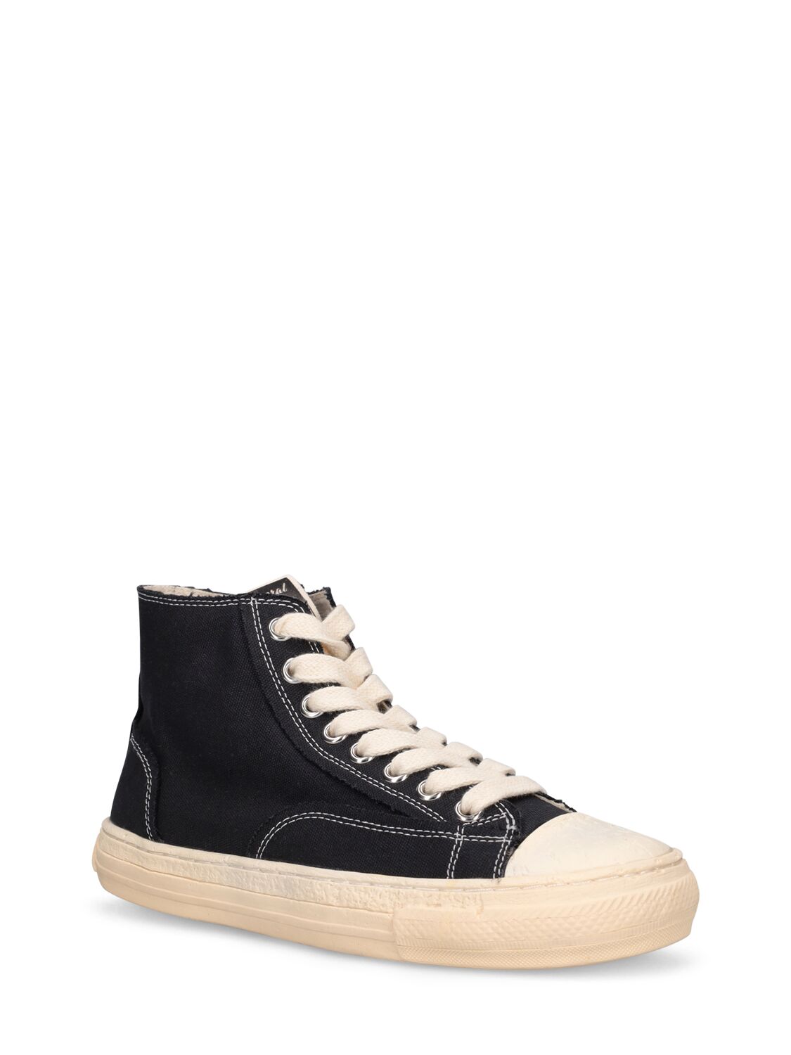 MIHARAYASUHIRO PAST SOLE CANVAS HIGH TOP SNEAKERS 