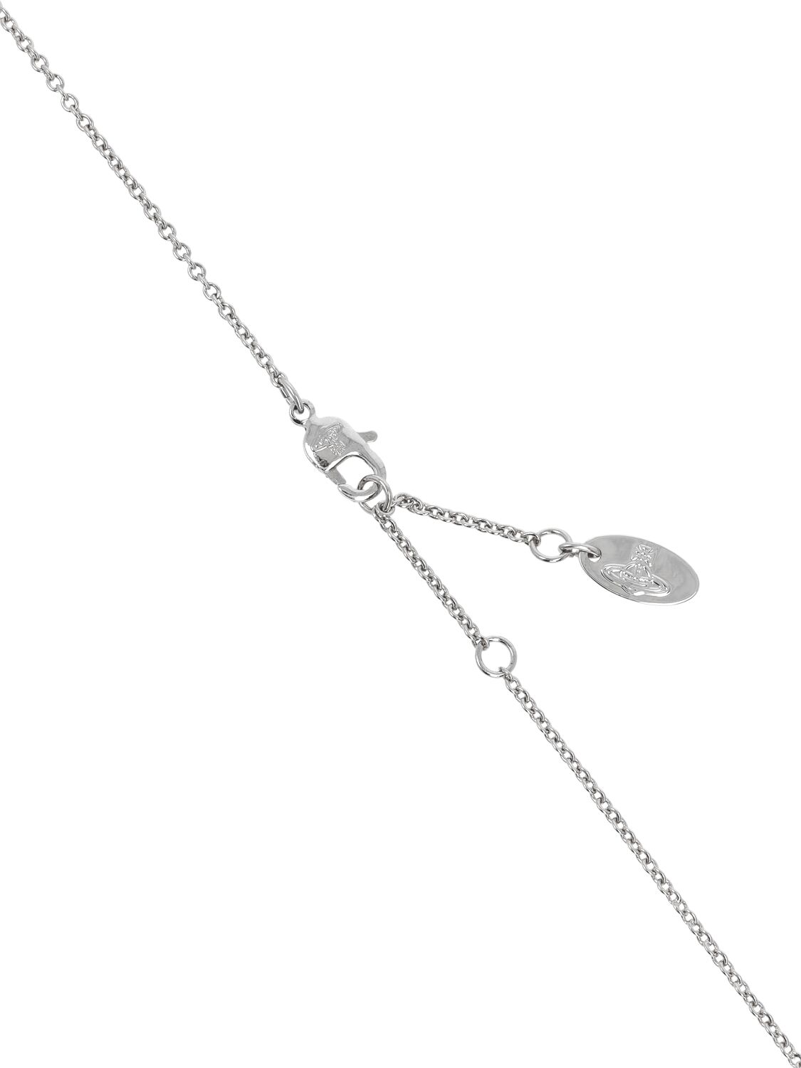 Shop Vivienne Westwood Luzia Bas Relief Pendant Necklace In Silver,cream
