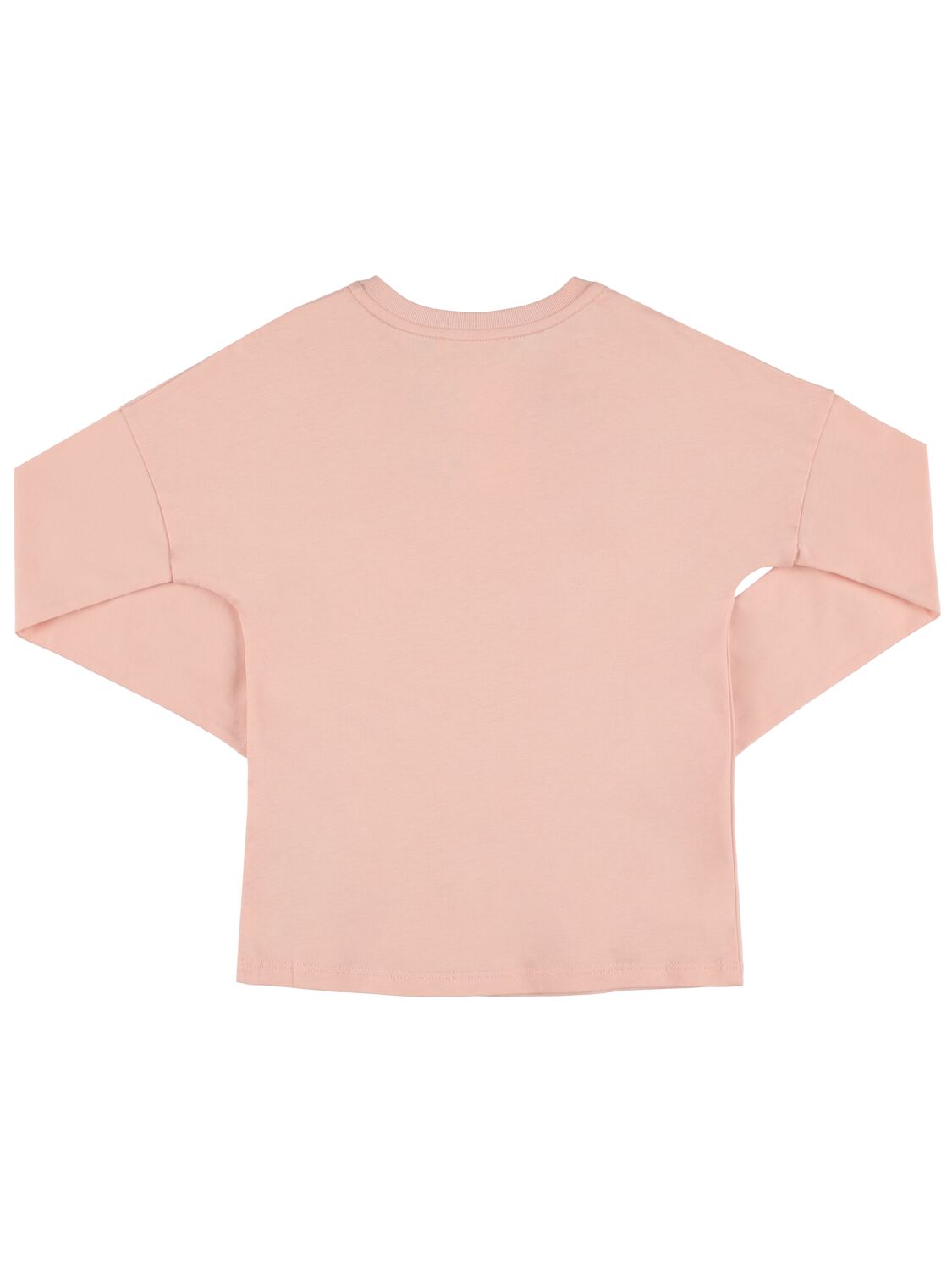 Shop Chloé Organic Cotton Jersey T-shirt W/logo In Pink