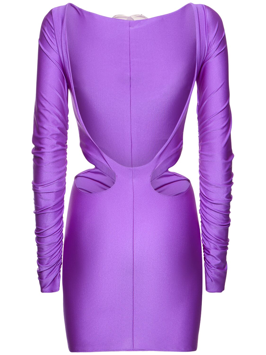 Shop Giuseppe Di Morabito Shiny Stretch Jersey Mini Dress In Purple