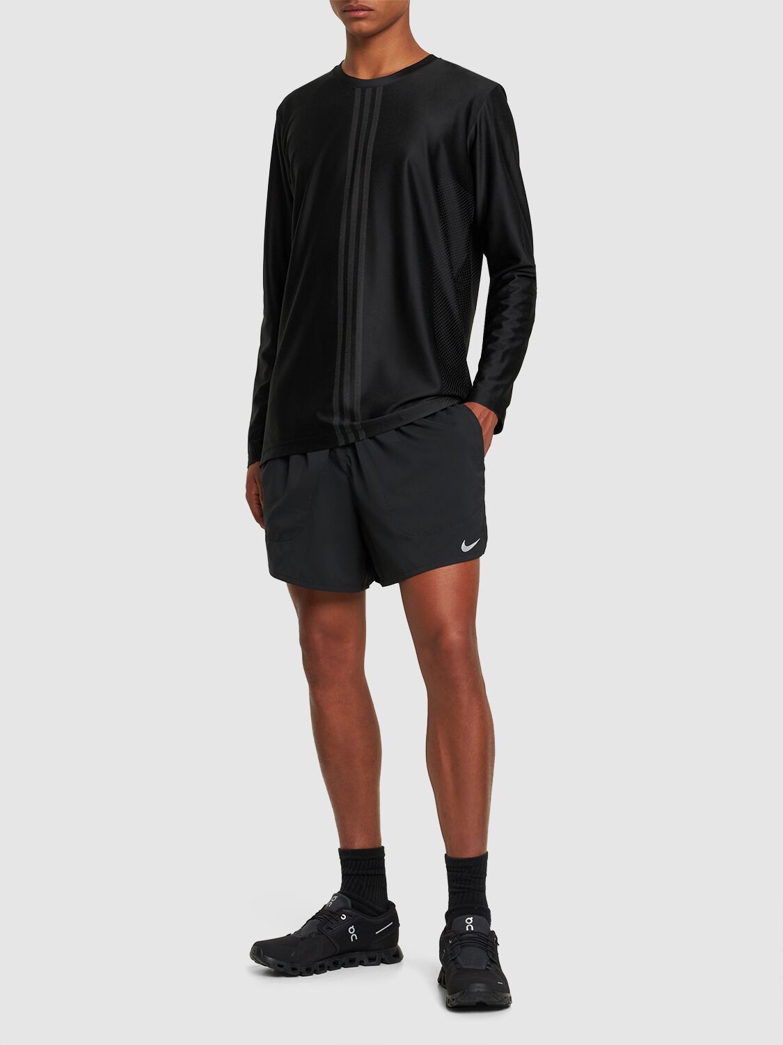 Adidas Hiit Long-sleeve T-shirt Mesh Inserts In Black |