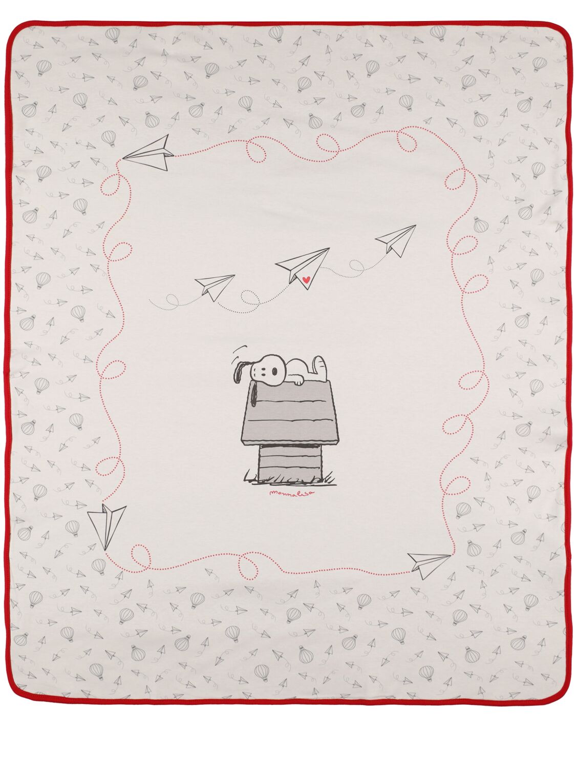 Image of Snoopy Print Cotton Interlock Blanket