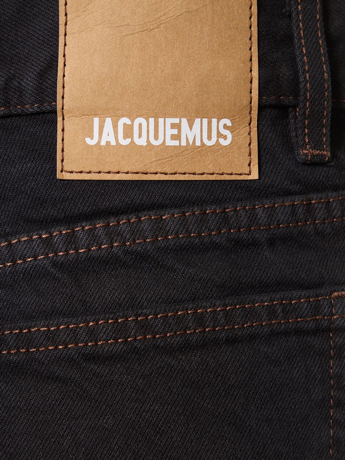 Shop Jacquemus Le Haut De Nimes Denim Straight Jeans In Black