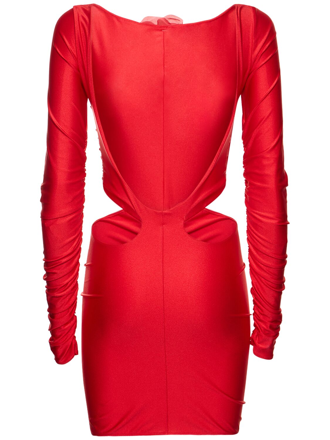 Giuseppe Di Morabito Shiny Stretch Jersey Mini Dress In Red
