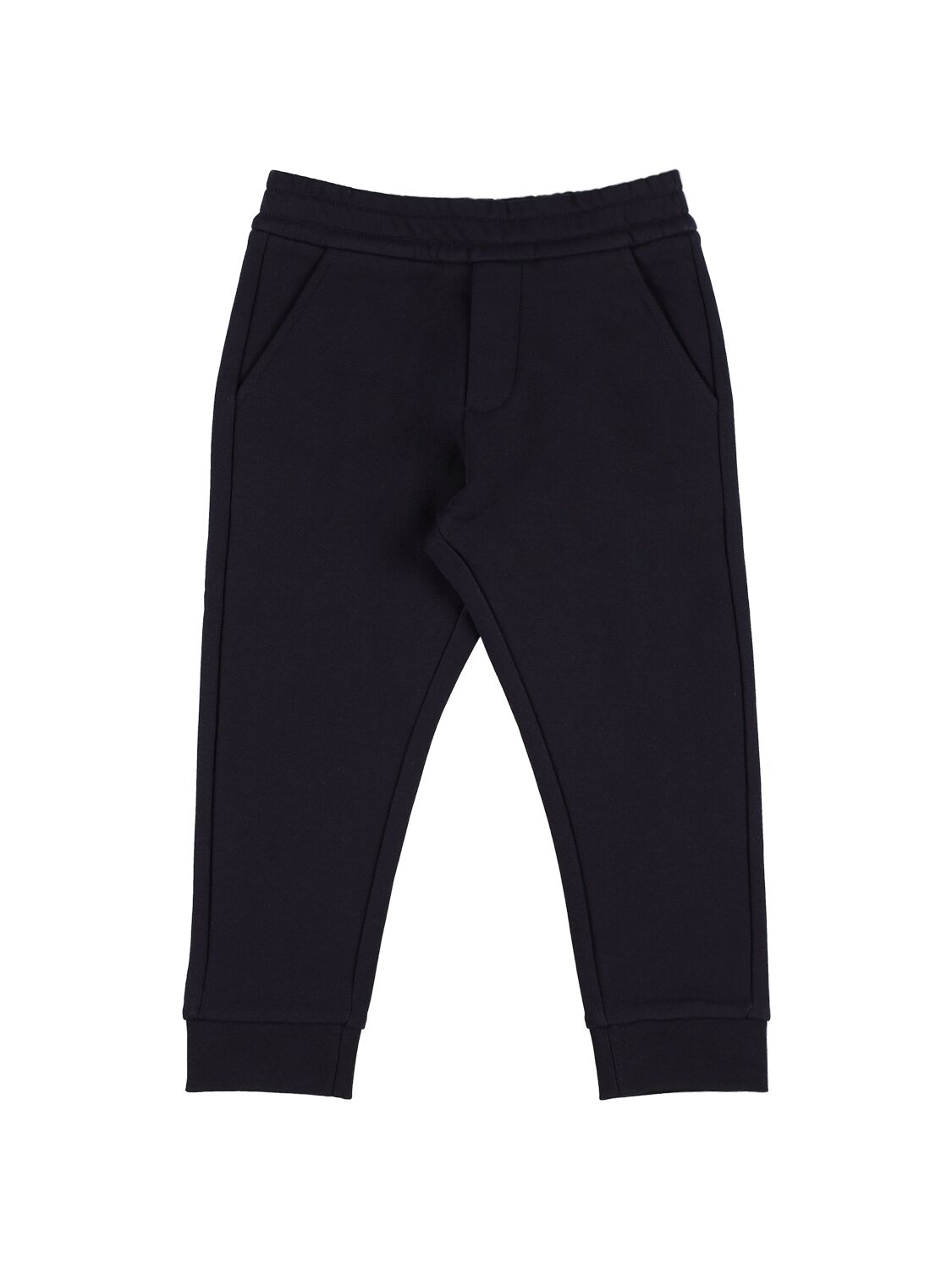 Moncler Kids' Brushed Cotton Sweatpants In Navy