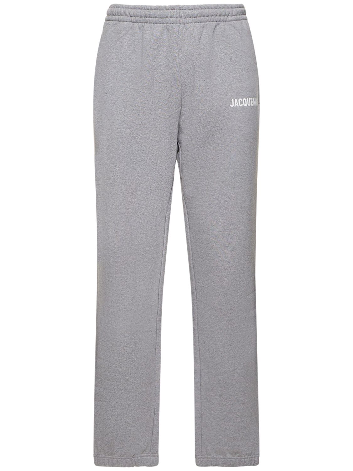 Jacquemus Logo-print Organic Cotton Track Pants In Grey