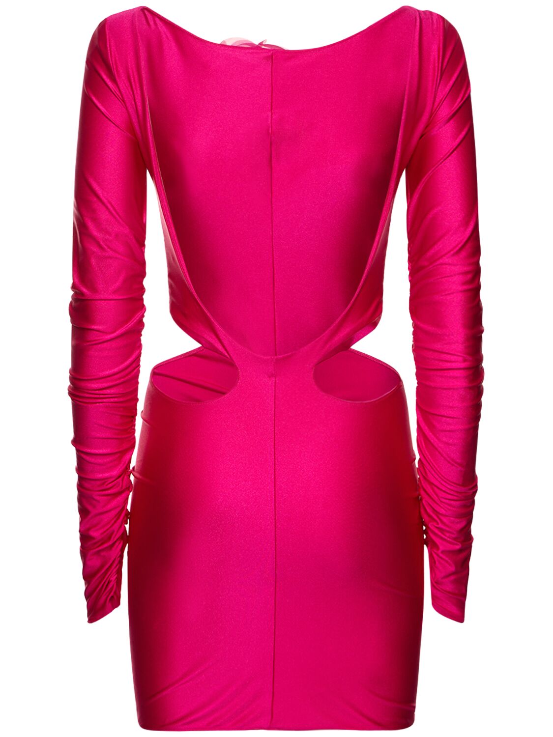 Giuseppe Di Morabito Shiny Stretch Jersey Mini Dress In Fuchsia