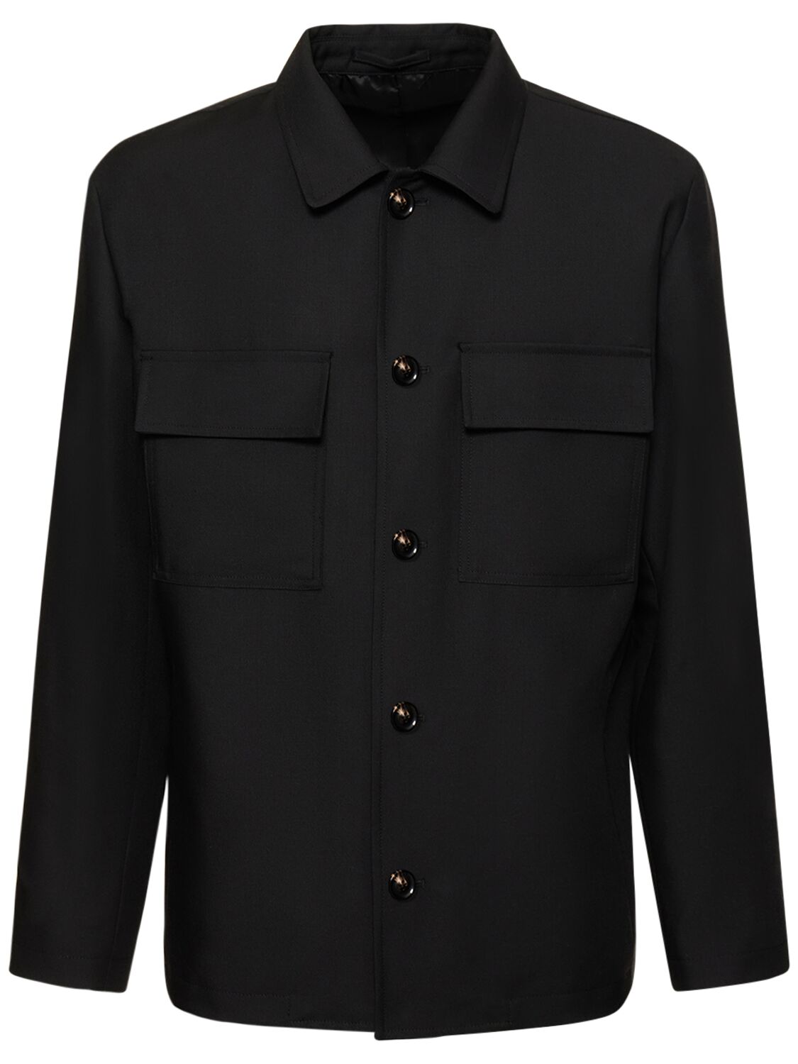 Lardini Mohair & Wool Casual Jacket In Black
