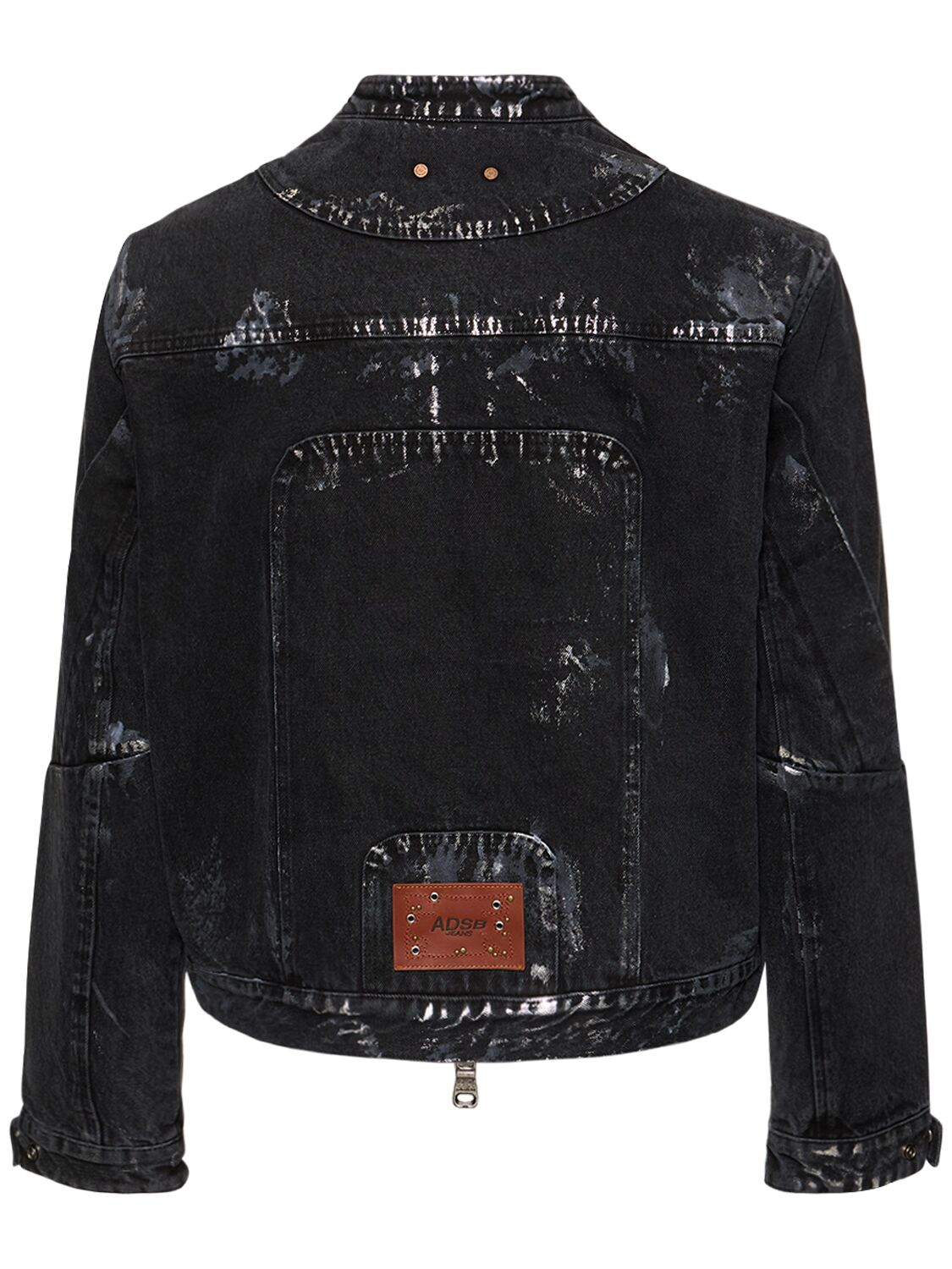 Shop Andersson Bell Wax Coated Denim Motorcycle Jacket In Black