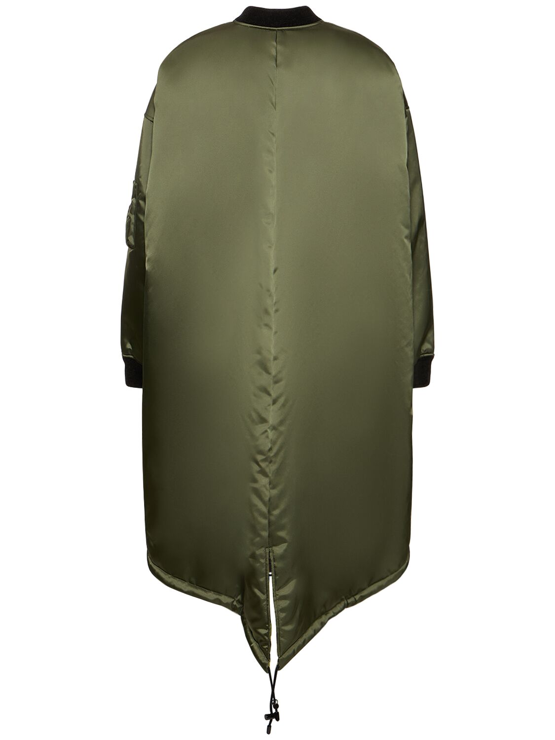 Shop Alexandre Vauthier Long Parka In Olive Green