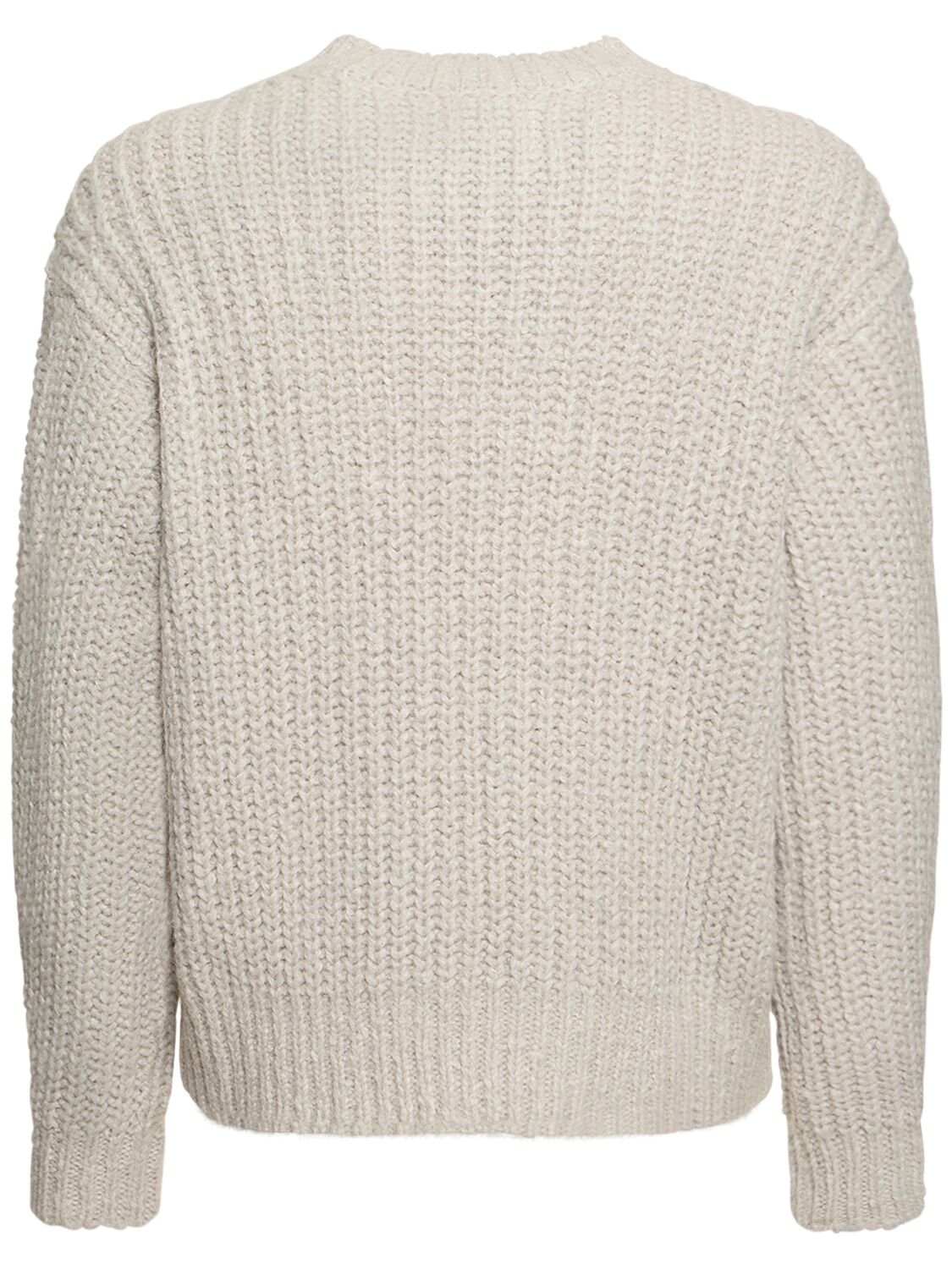 Shop Isabel Marant Wool Blend Knit Crewneck Sweater In Hellgrau