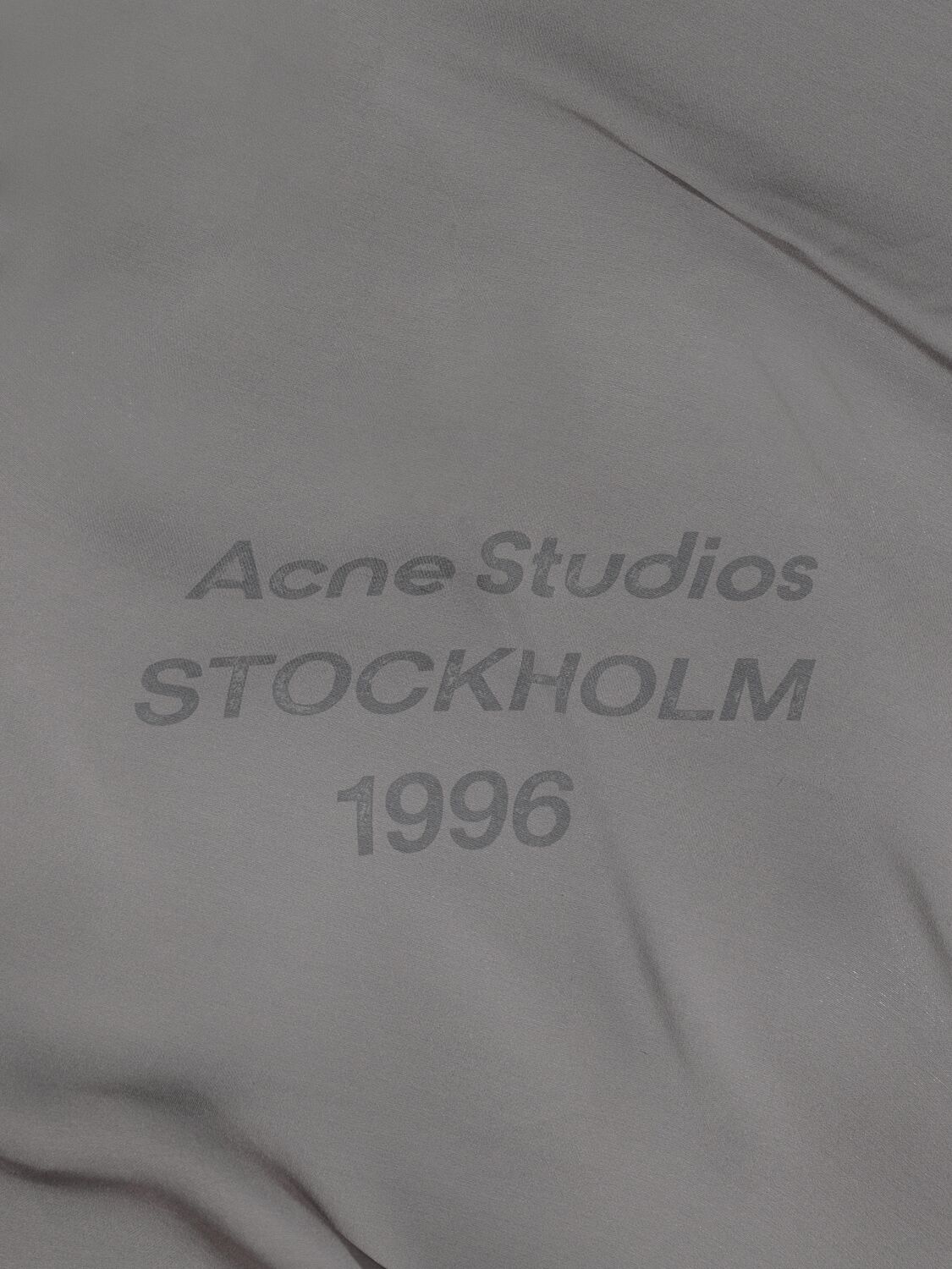 Shop Acne Studios Big Vanity Silk Scarf In Carbon Grey