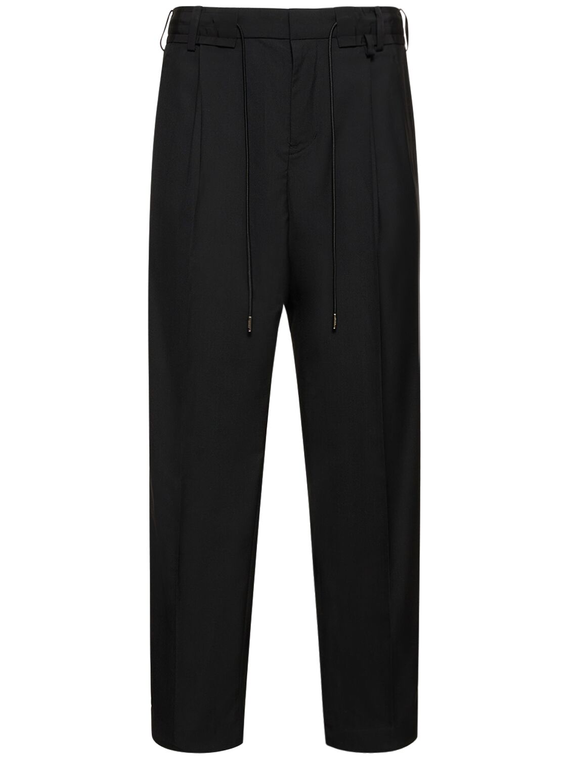 Sacai Tailored Wool Blend Trousers In Black