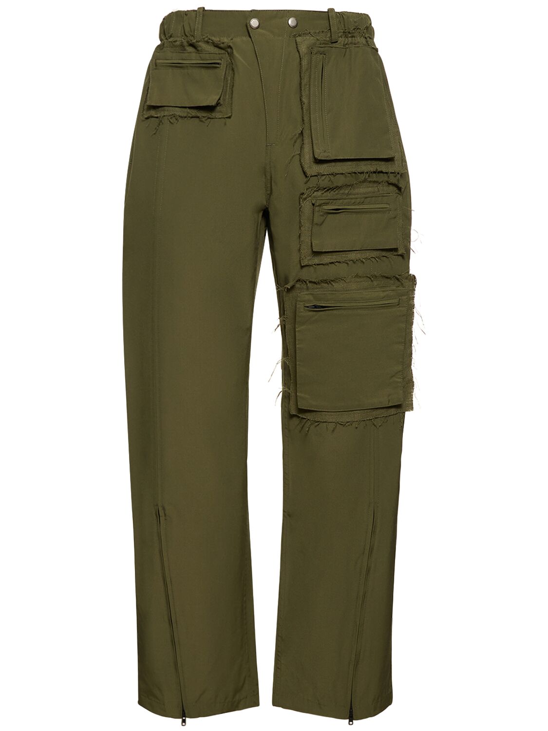 ANDERSSON BELL RAW EDGE COTTON BLEND CARGO PANTS