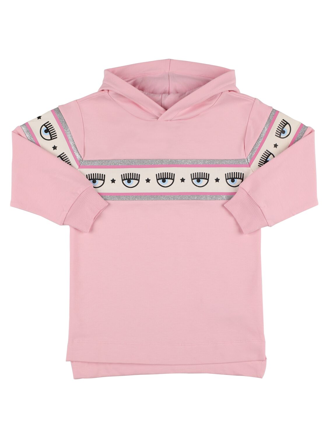 Chiara Ferragni Kids' Logomania Print Cotton Blend Sweat Dress In 핑크