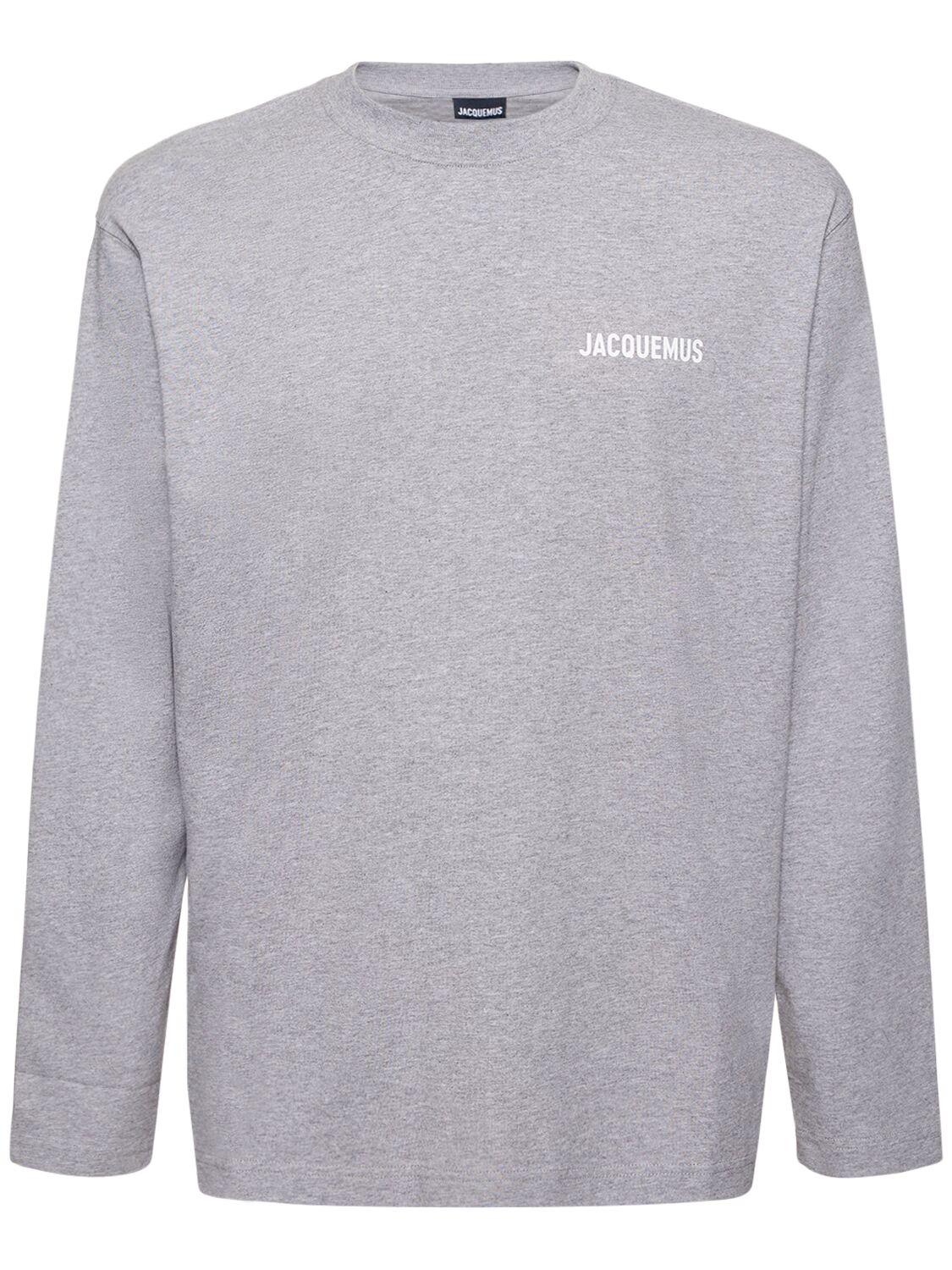 Jacquemus Le Tshirt Cotton Long Sleeve T-shirt In Grey