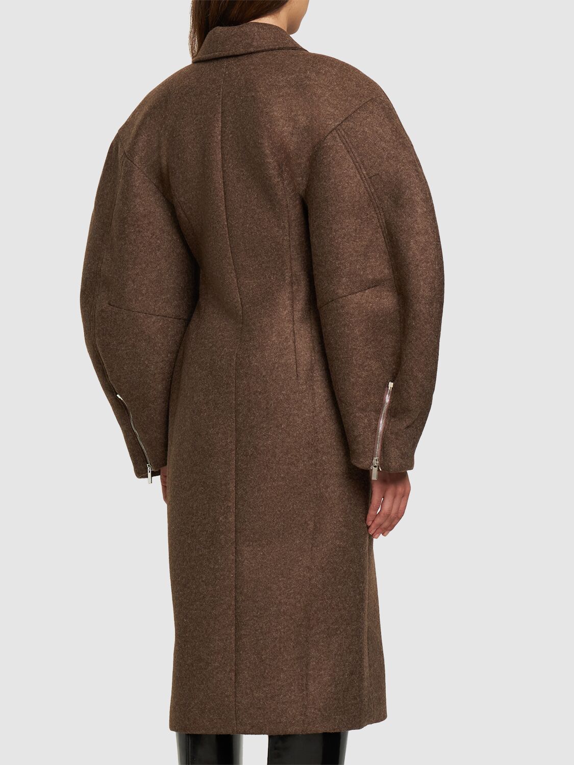 Manteau wool-blend felt coat