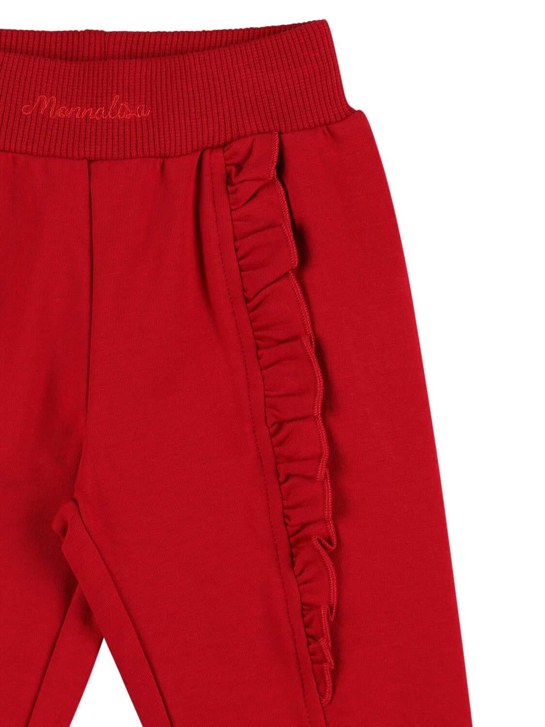 Shop Monnalisa Cotton Blend Sweatpants In Red
