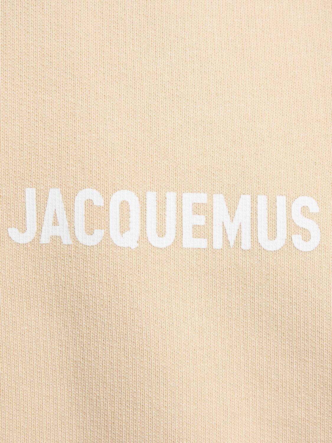 Shop Jacquemus Le Sweatshirt  Cotton Hoodie In Light Beige