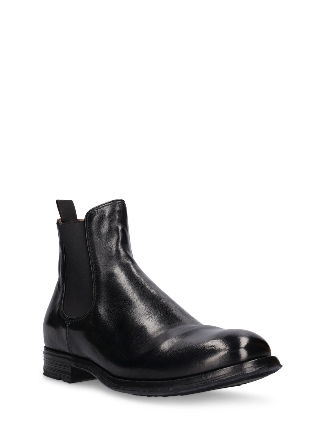 Shop Officine Creative Balance Leather Chelsea Boots In Black