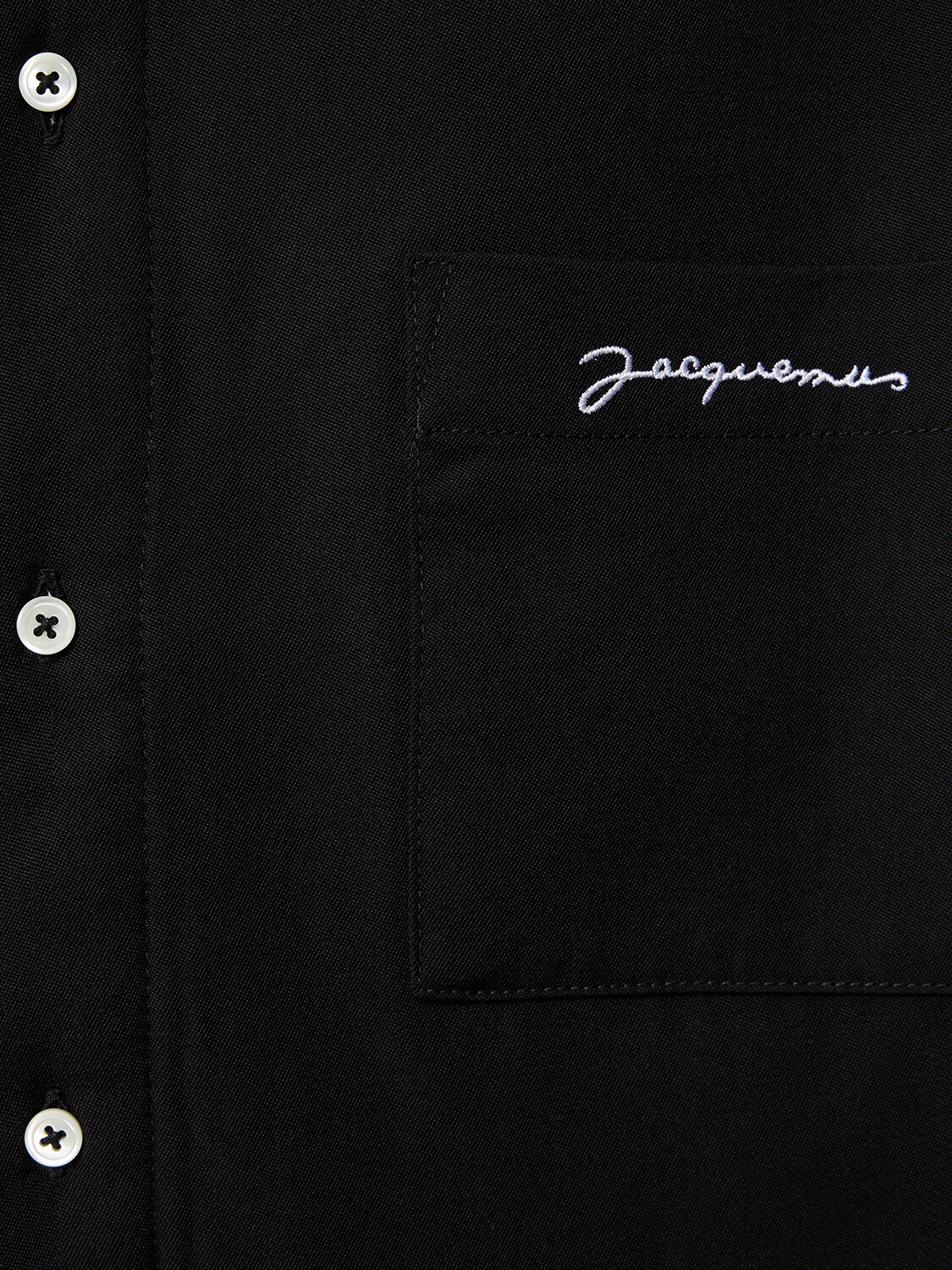 Shop Jacquemus La Chemise Boulanger Wool Shirt In Black
