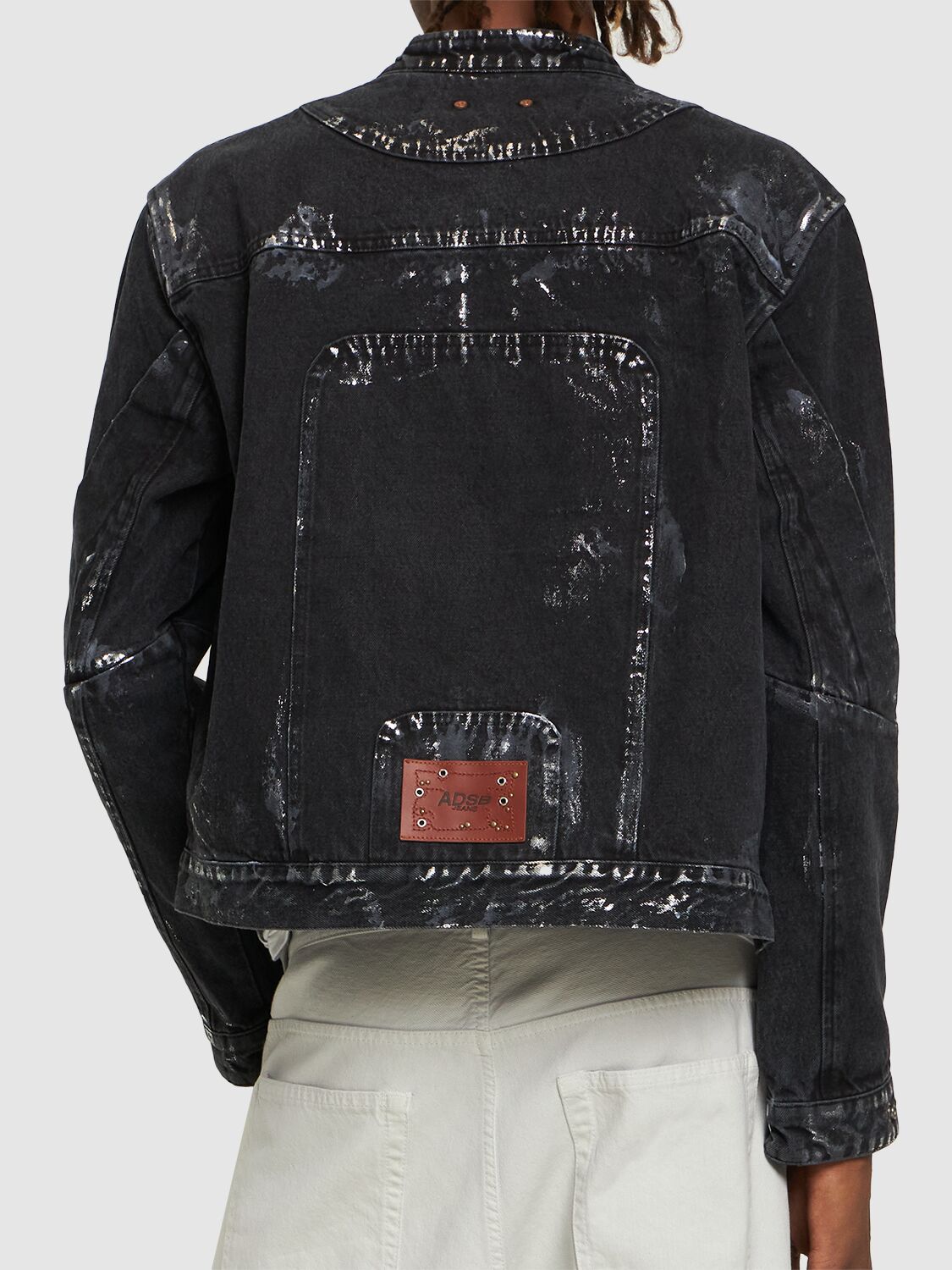 Shop Andersson Bell Wax Coated Denim Motorcycle Jacket In Black