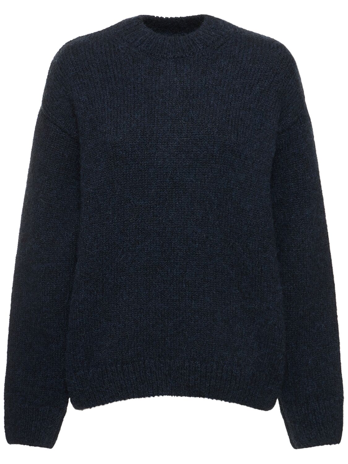 La Maille Pavane Wool Blend Logo Sweater – WOMEN > CLOTHING > KNITWEAR