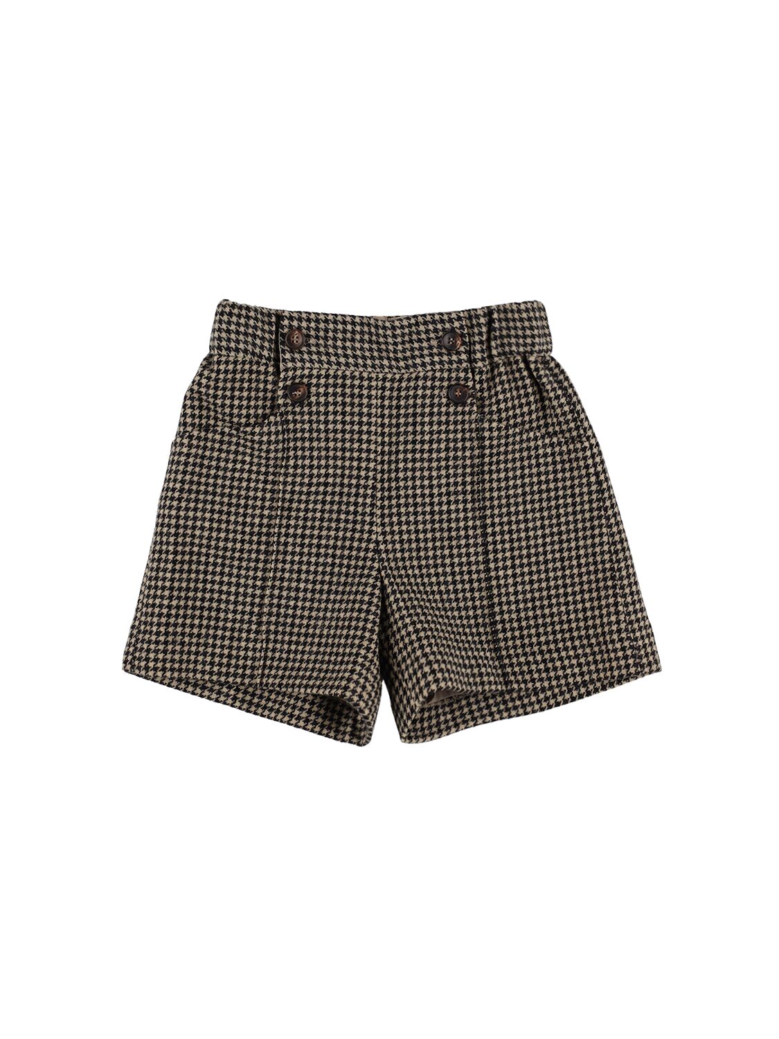 Shop Bonpoint Diplome Wool Blend Shorts In 밀리터리 그린