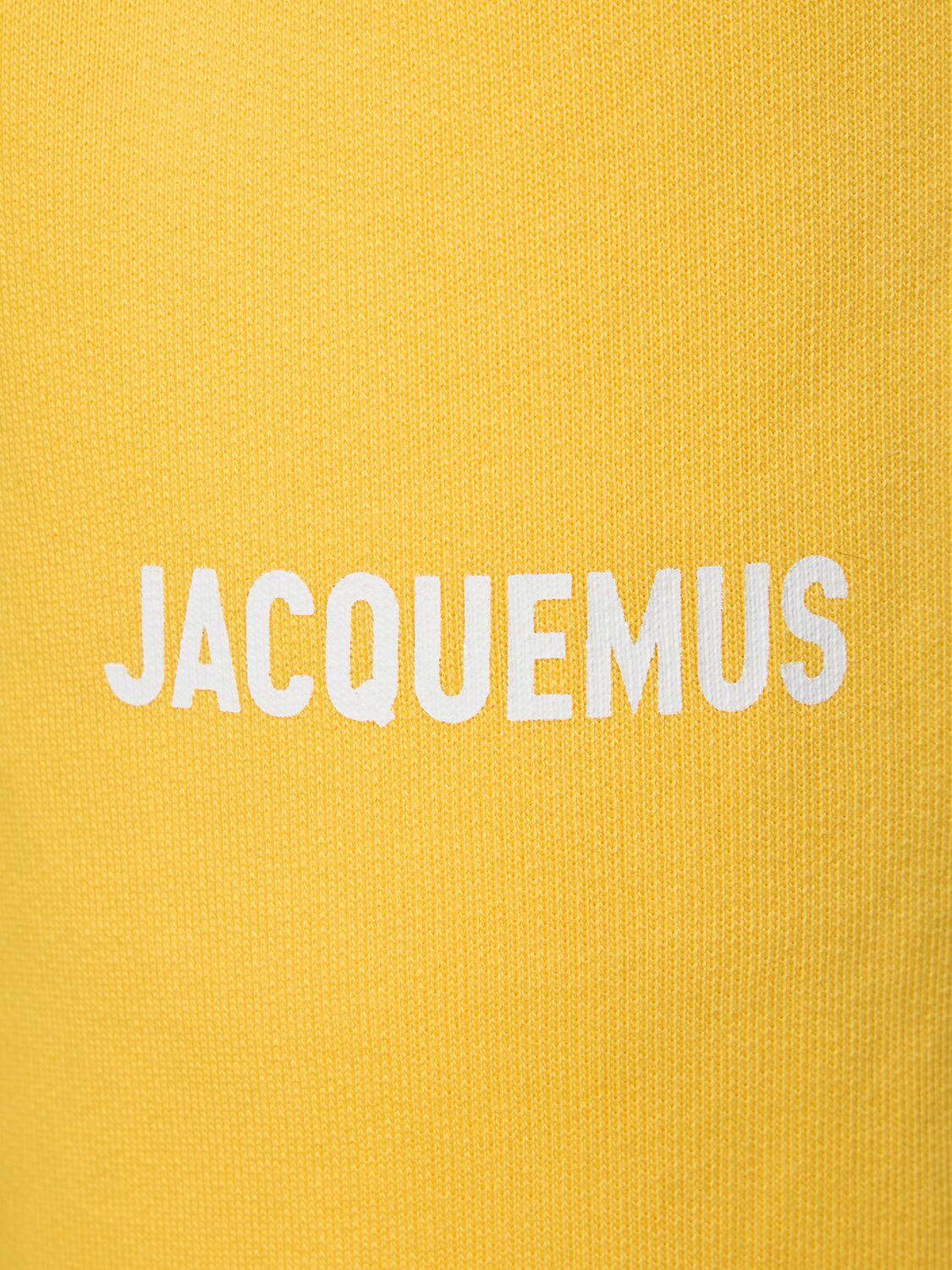 Shop Jacquemus Le Jogging Cotton Sweatpants In Yellow