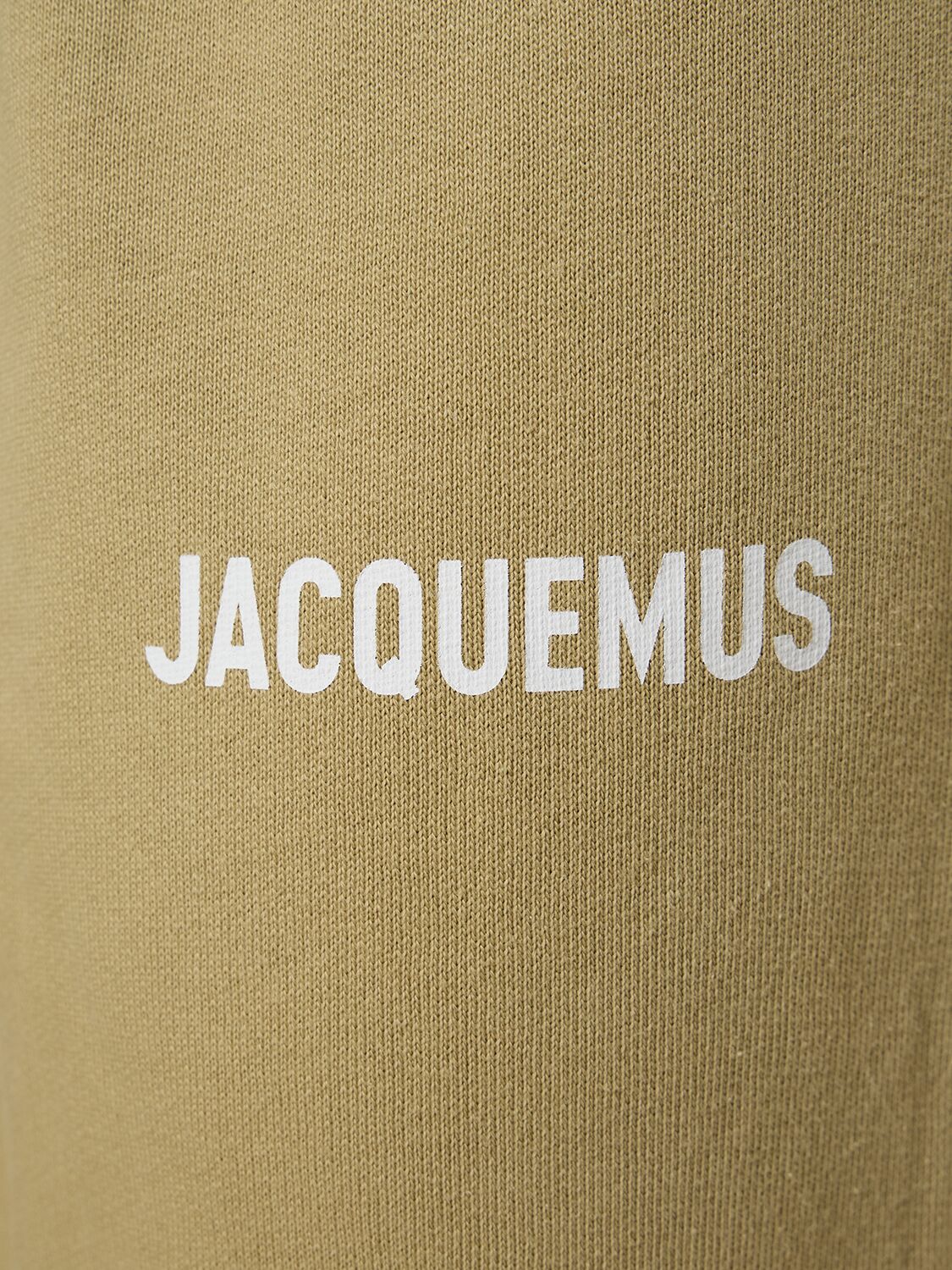 Shop Jacquemus Le Jogging Cotton Sweatpants In Light Khaki