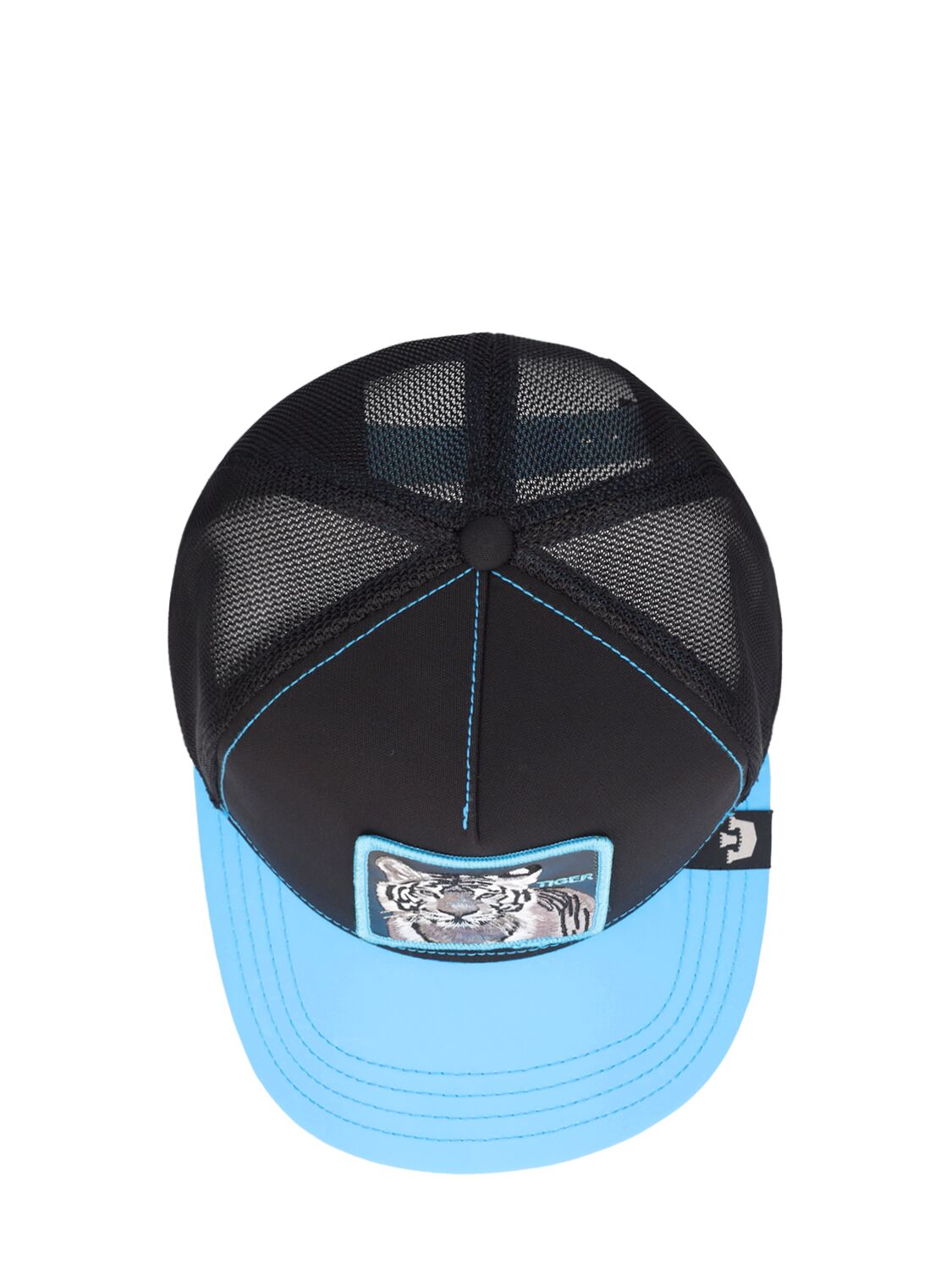 Shop Goorin Bros Blue Streak Glow Cats Cap W/patch In Black,blue