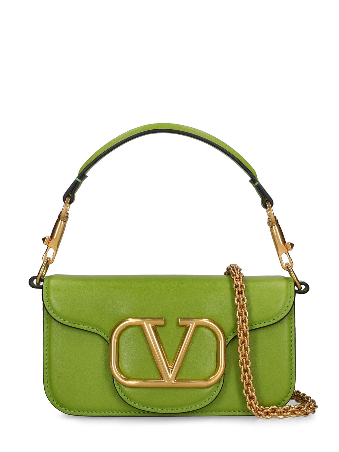 væv tegnebog bånd Valentino Garavani Small Locò Leather Top Handle Bag In Chartreuse |  ModeSens
