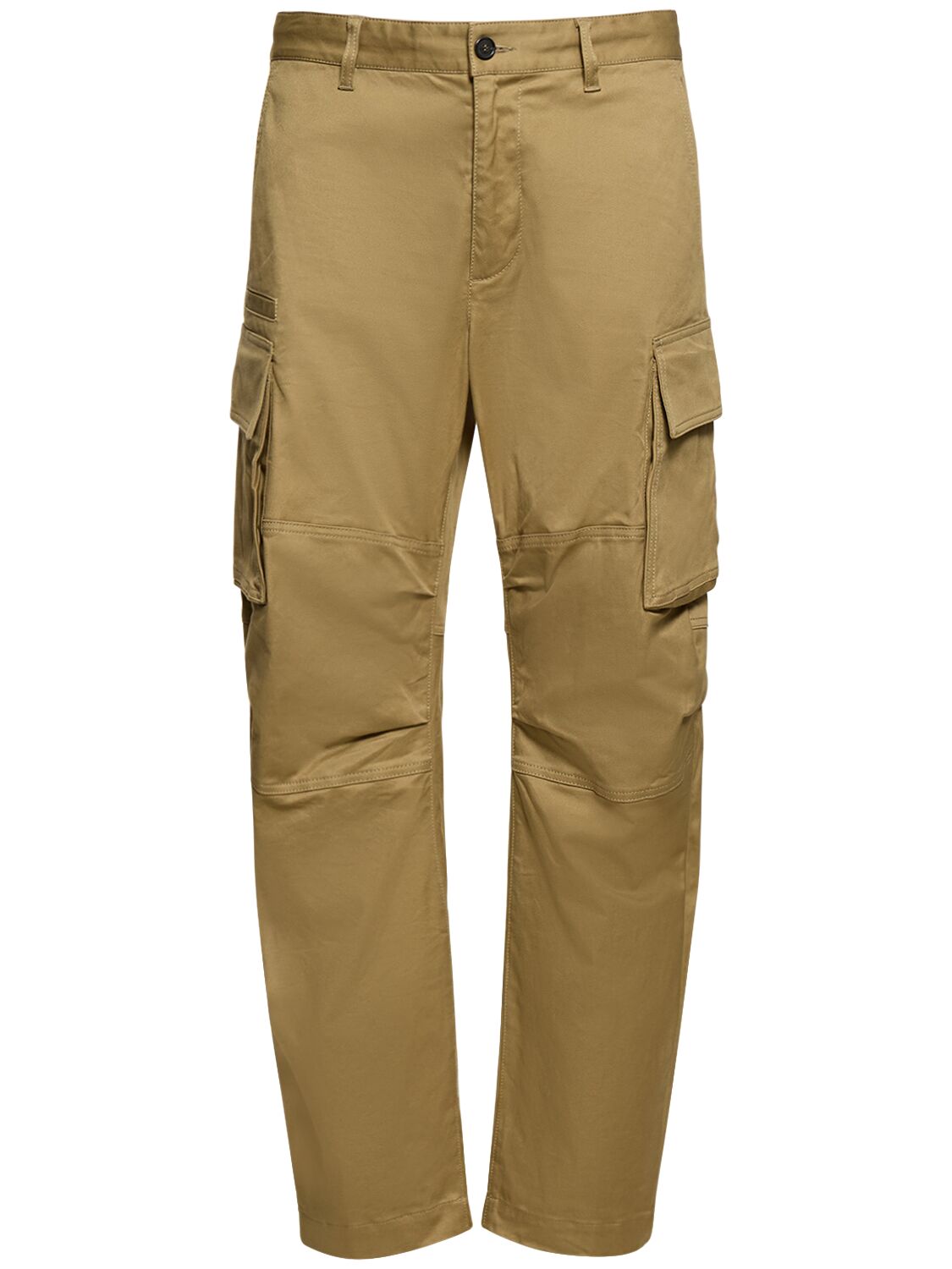 Dsquared2 Stretch Cotton Cargo Pants In Taupe