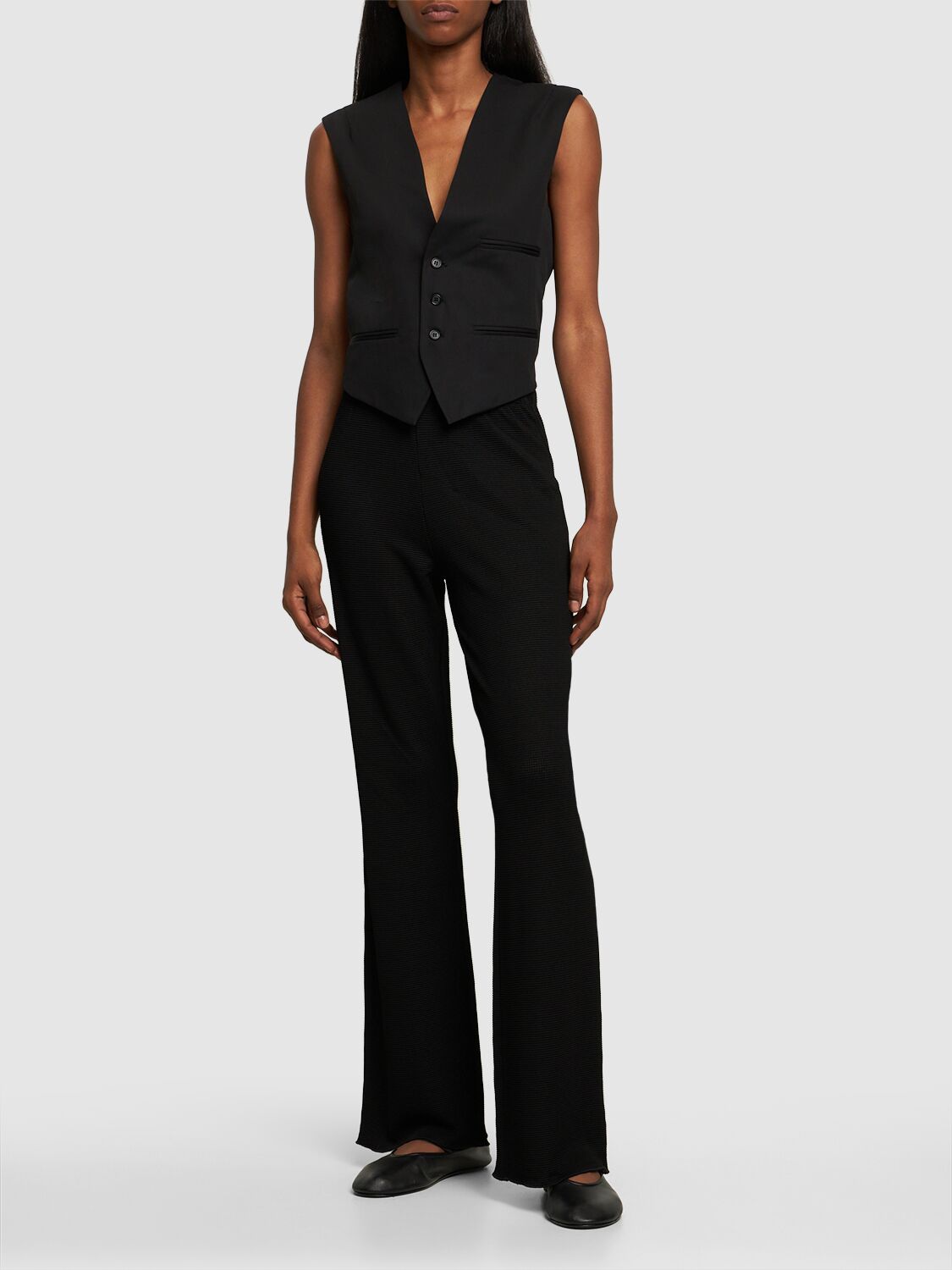 ANINE BING BILLIE VISCOSE BLEND STRAIGHT PANTS 